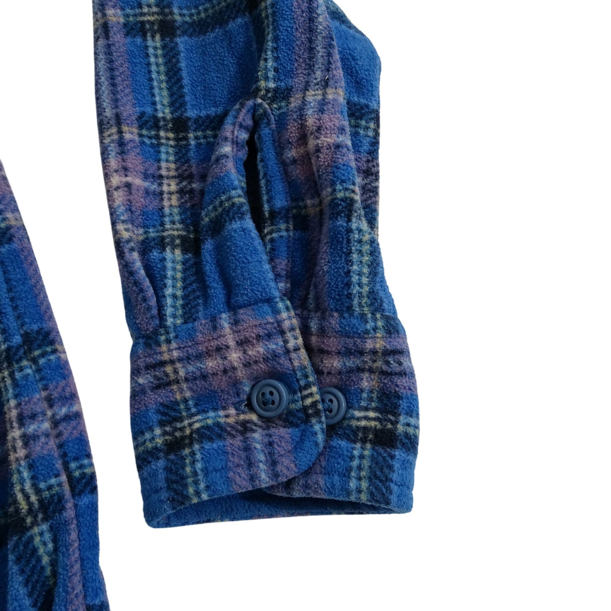 L.L. Bean Vintage LL Bean Blue Purple Plaid Fleece Shirt Women Size M Size M / US 6-8 / IT 42-44 - 4 Thumbnail