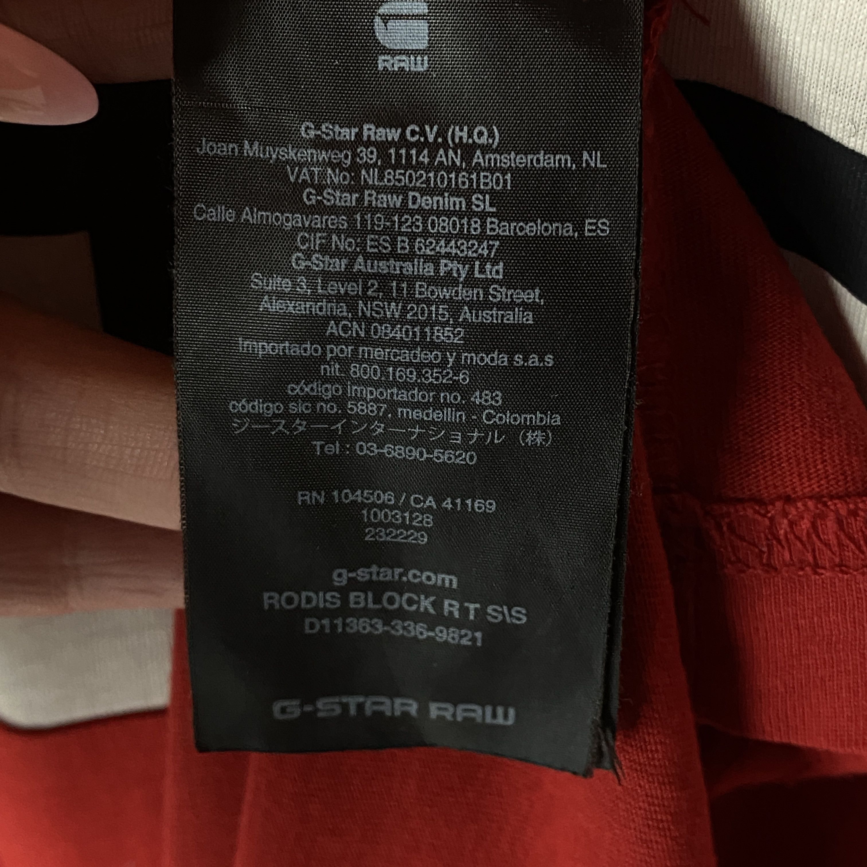 G-Star G Star Raw Tee Men's Size M Red Short Sleeve Size US M / EU 48-50 / 2 - 7 Thumbnail
