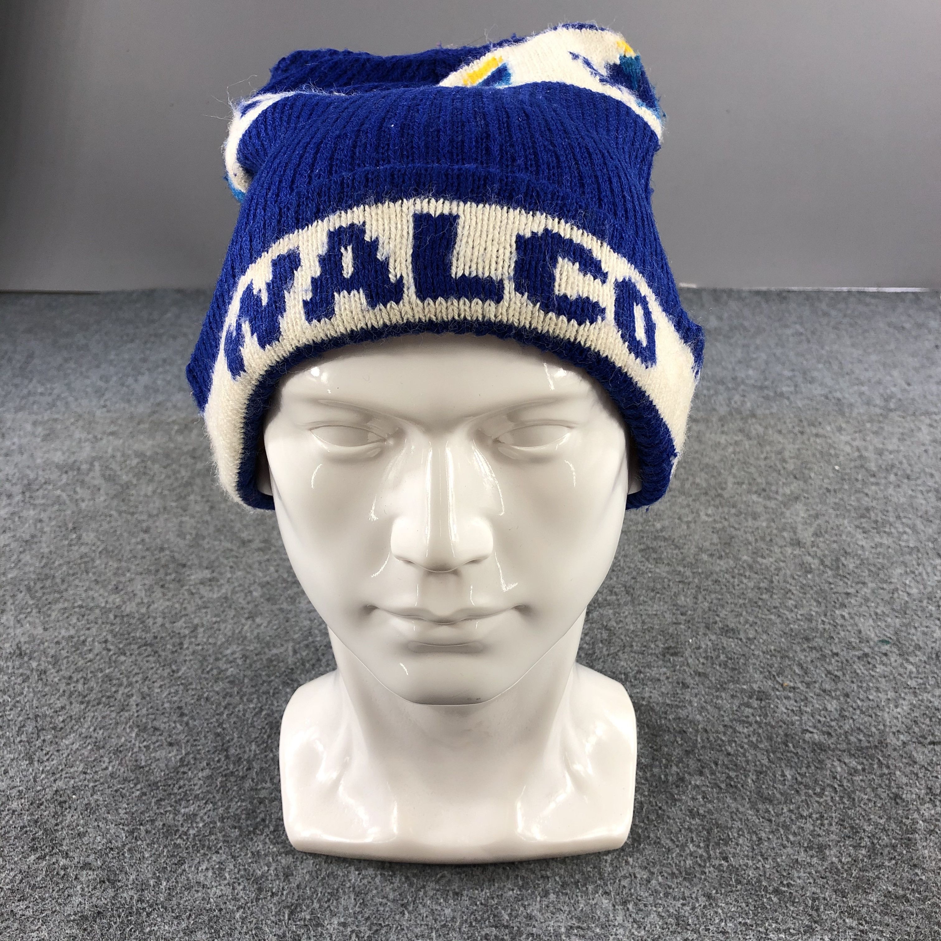 Vintage Walco Blue Beanie Snowcap Snow Hat B495 Size ONE SIZE - 1 Thumbnail