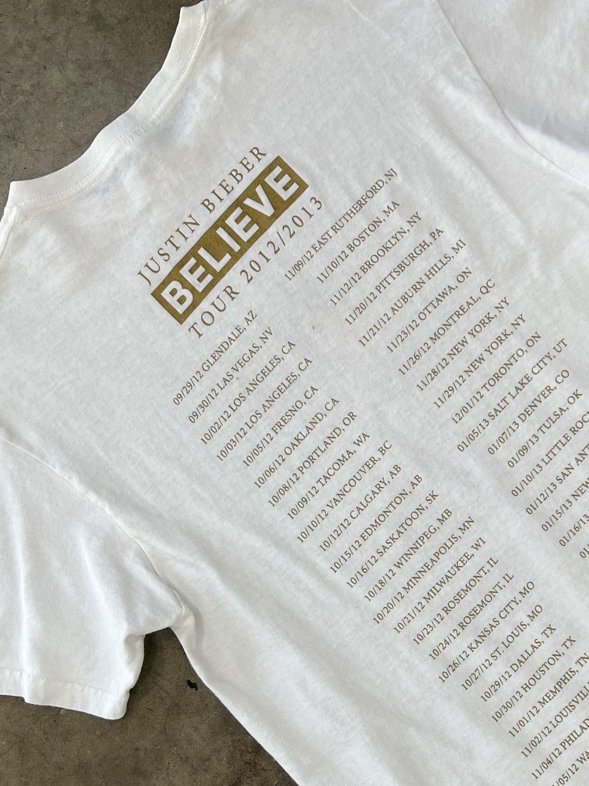Band Tees Justin Bieber Believe Tour Concert Tee Medium Size US M / EU 48-50 / 2 - 4 Thumbnail