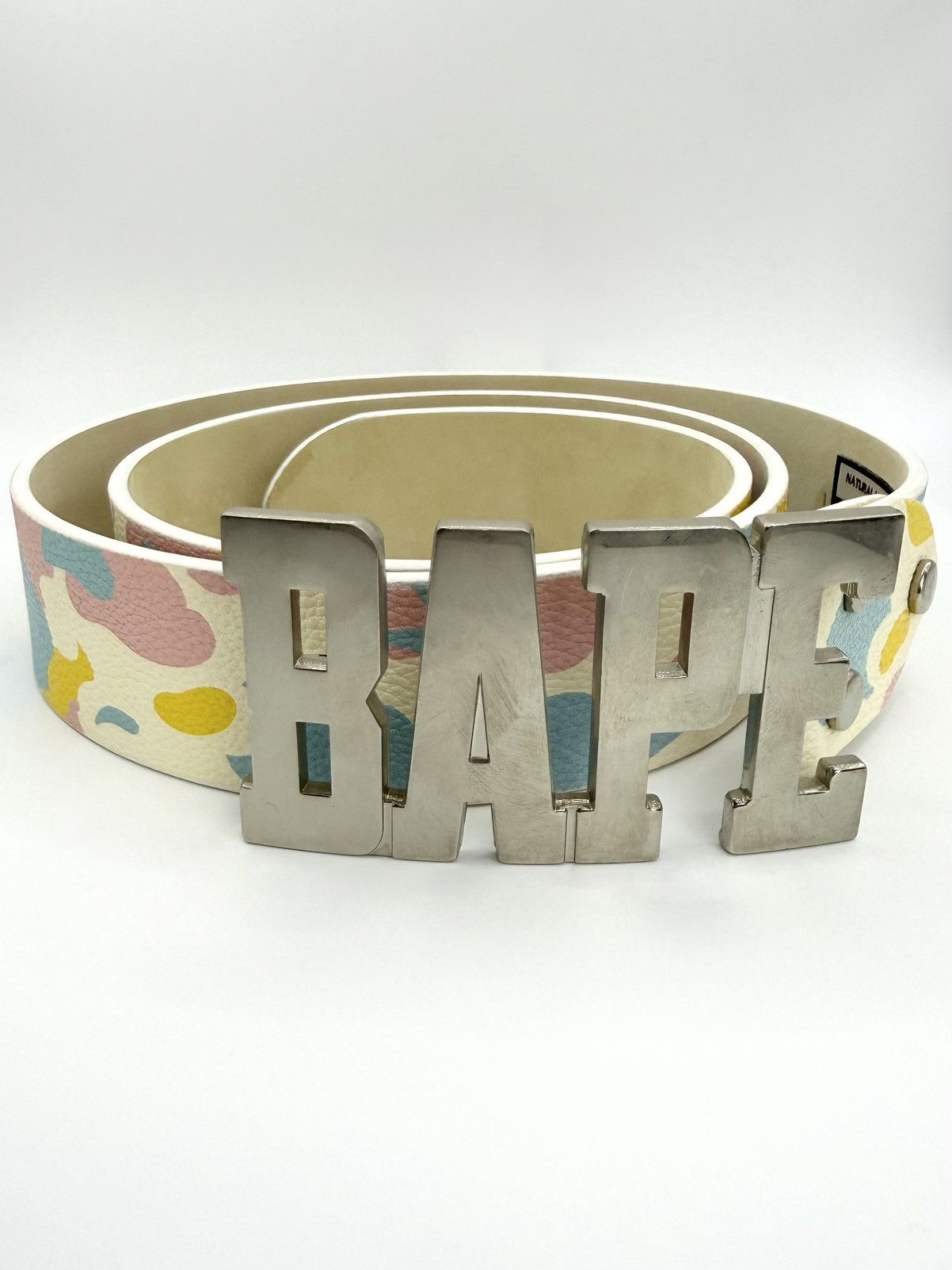 Bape 2006 A Bathing Ape ‘Cotton Candy’ Spell Out Buckle Belt Size ONE SIZE - 1 Thumbnail