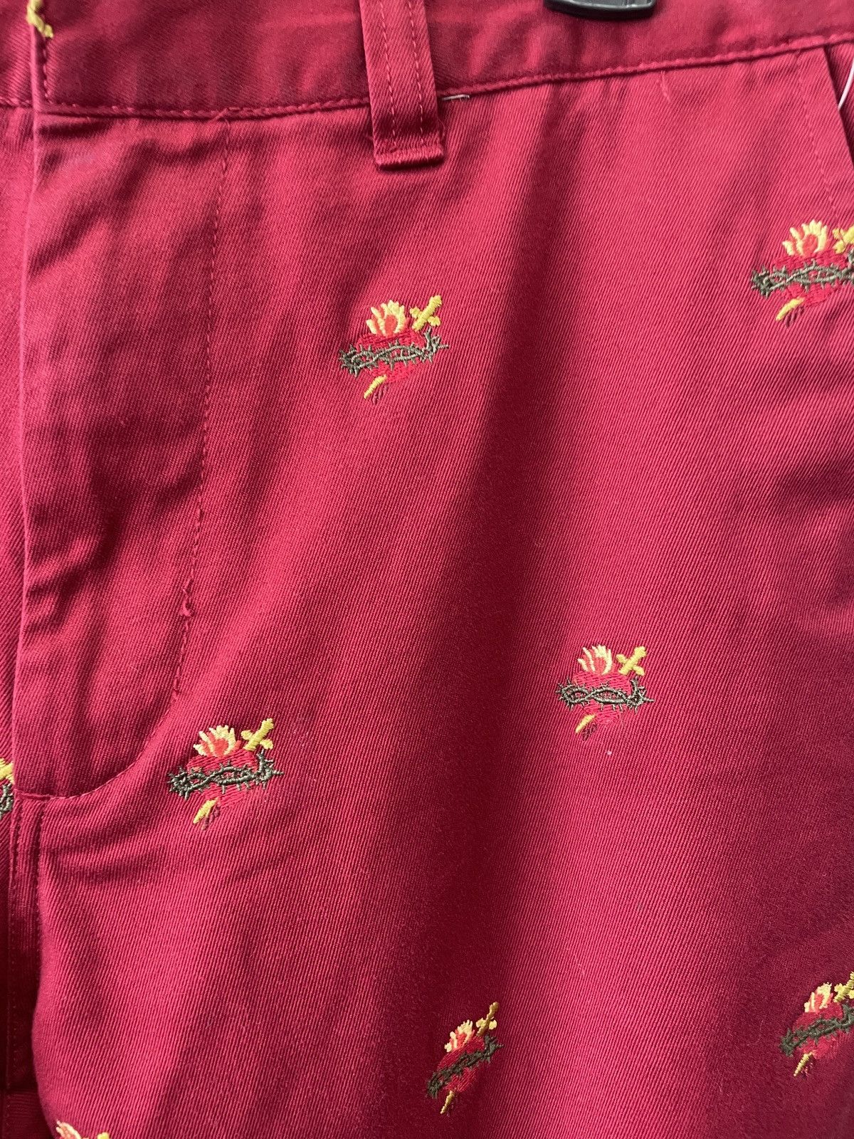 Supreme Supreme Red Sacred Hearts Pants Romeo Juliet Size 32 Size US 32 / EU 48 - 3 Thumbnail