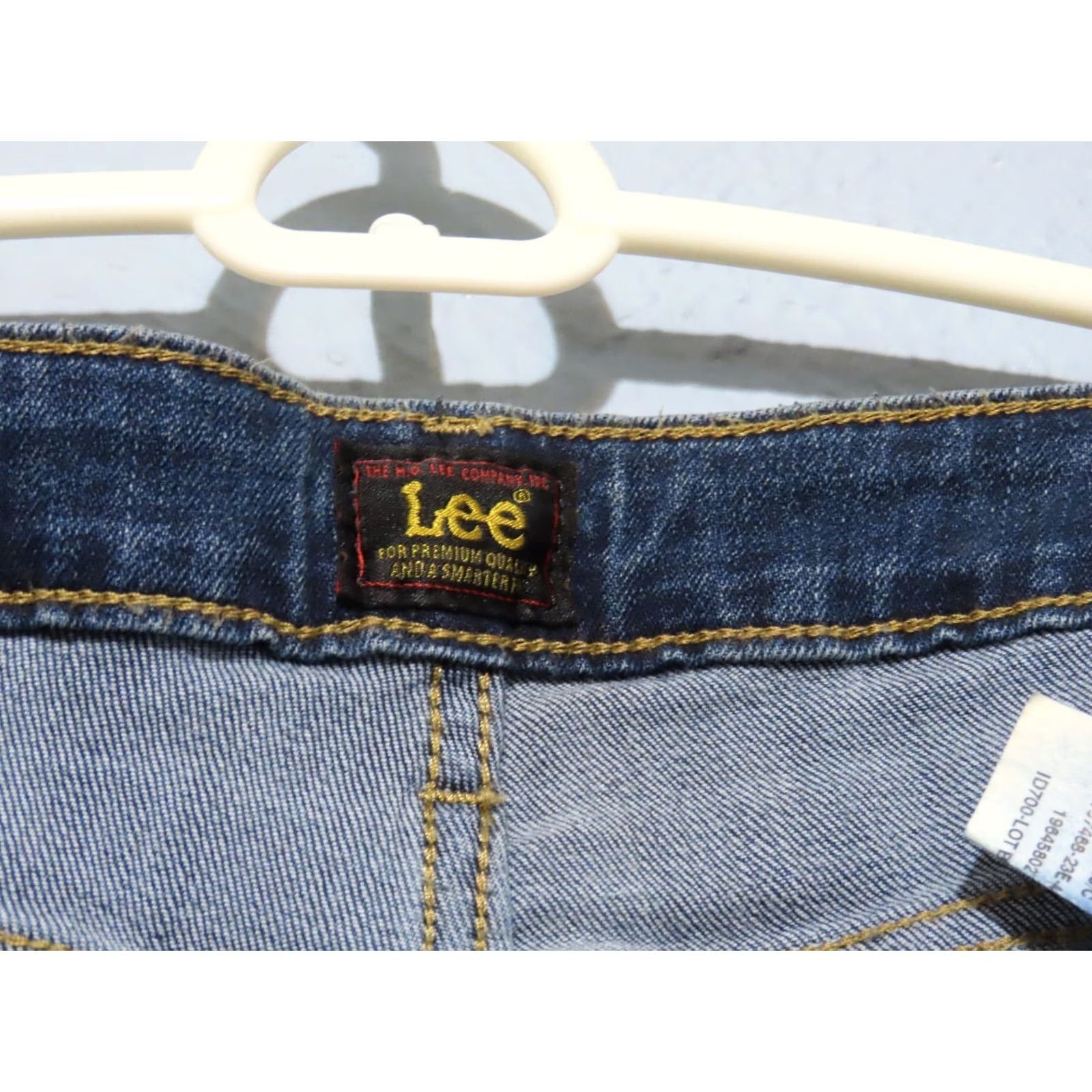 Lee Lee Women's Jeans Bootcut Midrise 12 Blue Denim NWT Regular 28in Inseam 5-Pocket Stretch Cotton Blend Dark Wash NWT Size 34" / US 12 / IT 48 - 6 Thumbnail