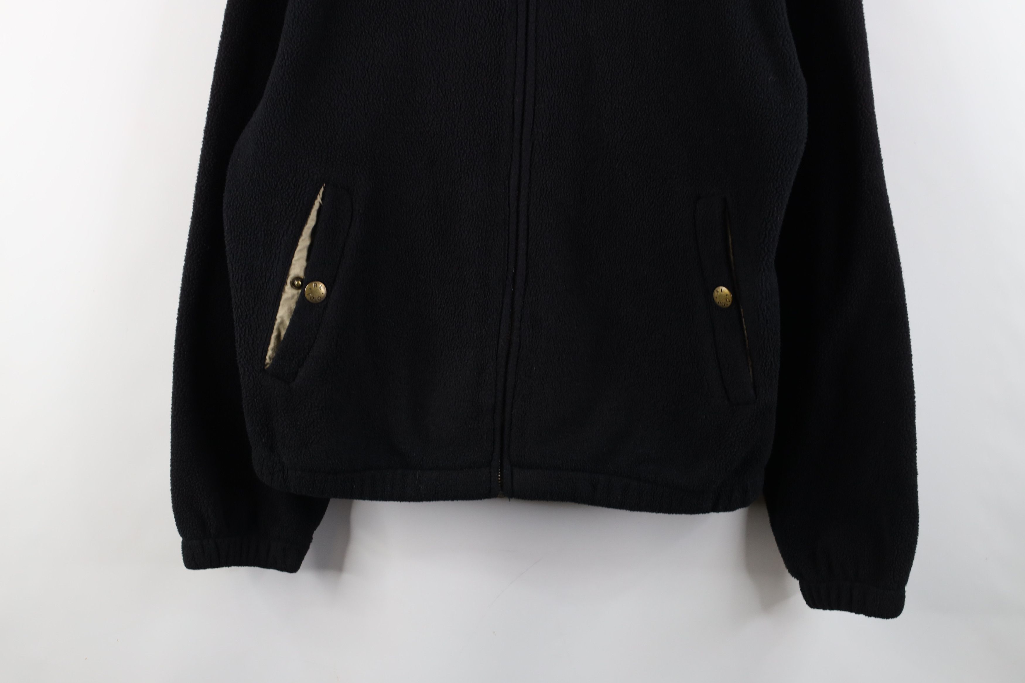 Ralph Lauren × Vintage Vintage 90s Ralph Lauren Polartec Fleece Bomber Jacket Black Size US S / EU 44-46 / 1 - 3 Thumbnail