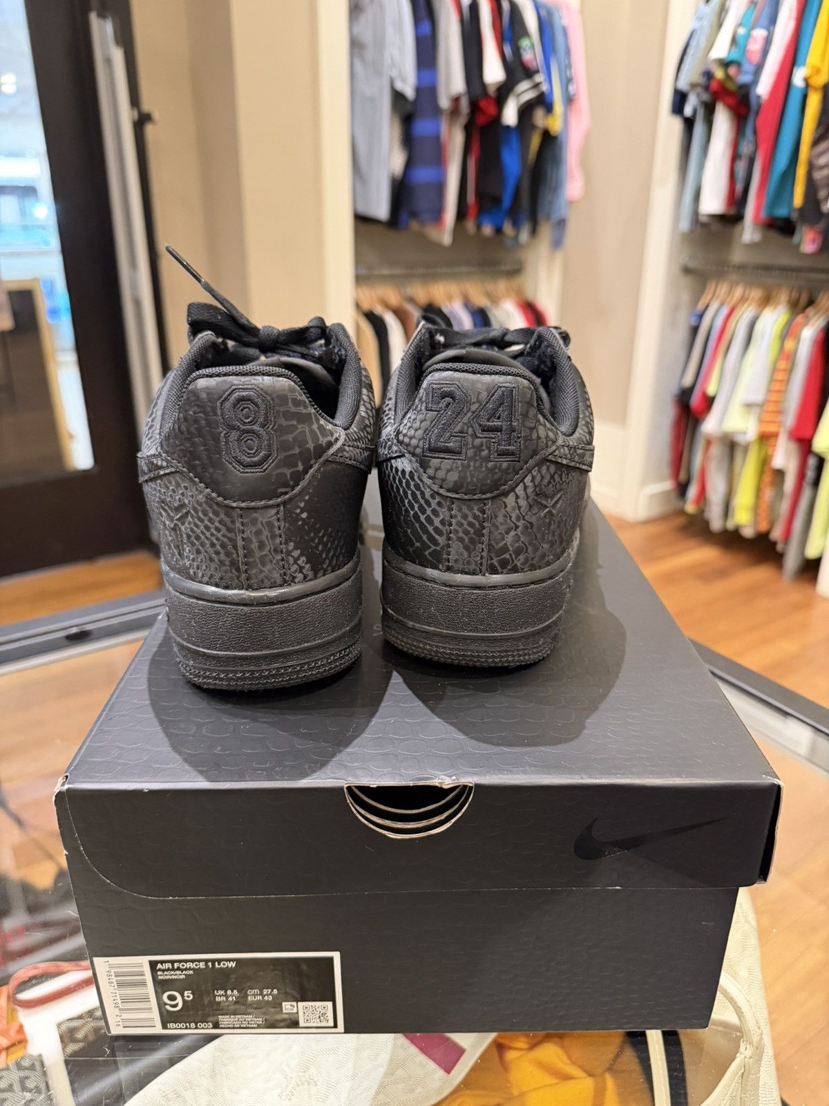 Nike Nike Air Force 1 low ‘Kobe Bryant Forever Black’ Size US 9.5 / EU 42-43 - 6 Thumbnail