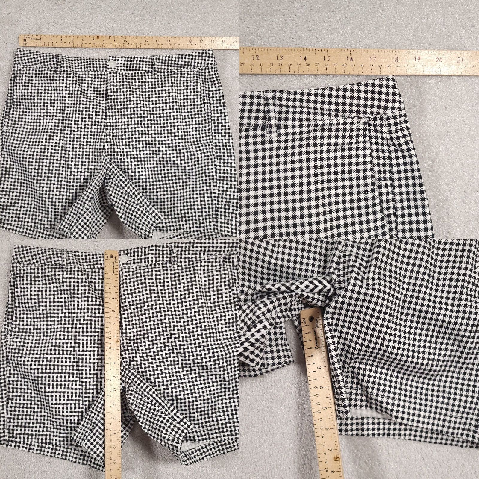 Vintage LL Bean Shorts Womens 16 Black White Gingham Favorite Fit Stretch Casual Summer Size 38" / US 16 / IT 52 - 8 Thumbnail