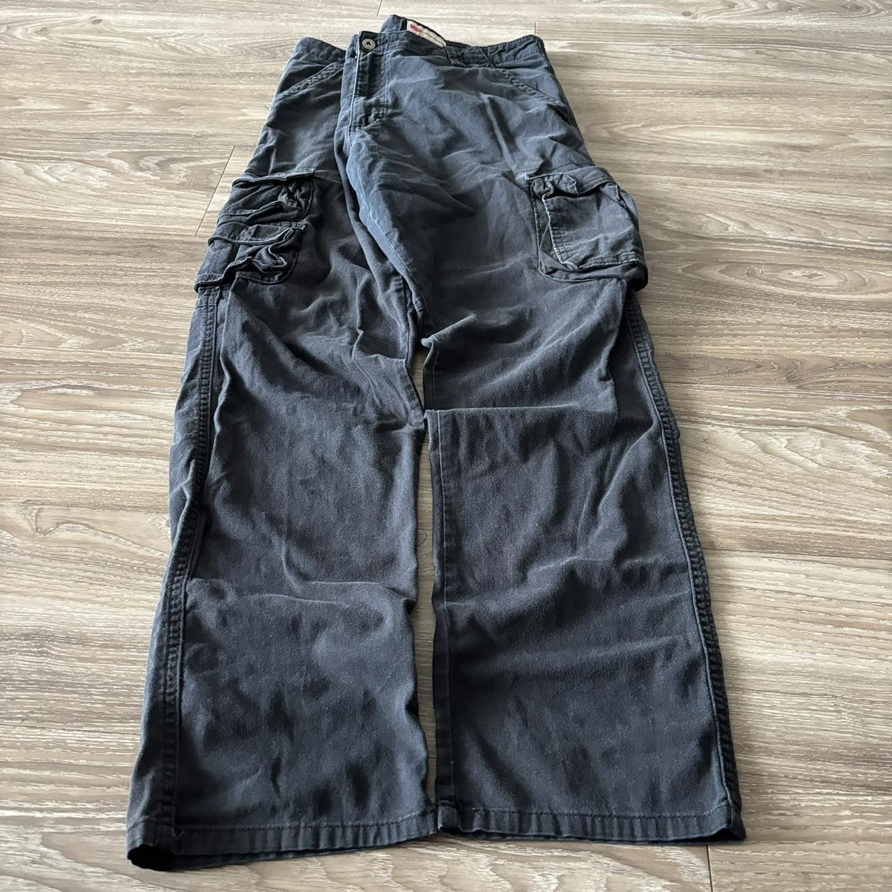 Vintage Crazy Vintage Y2K/2000s Grunge Black Skater Cargo Pants! 36x32 Size US 36 / EU 52 - 3 Thumbnail