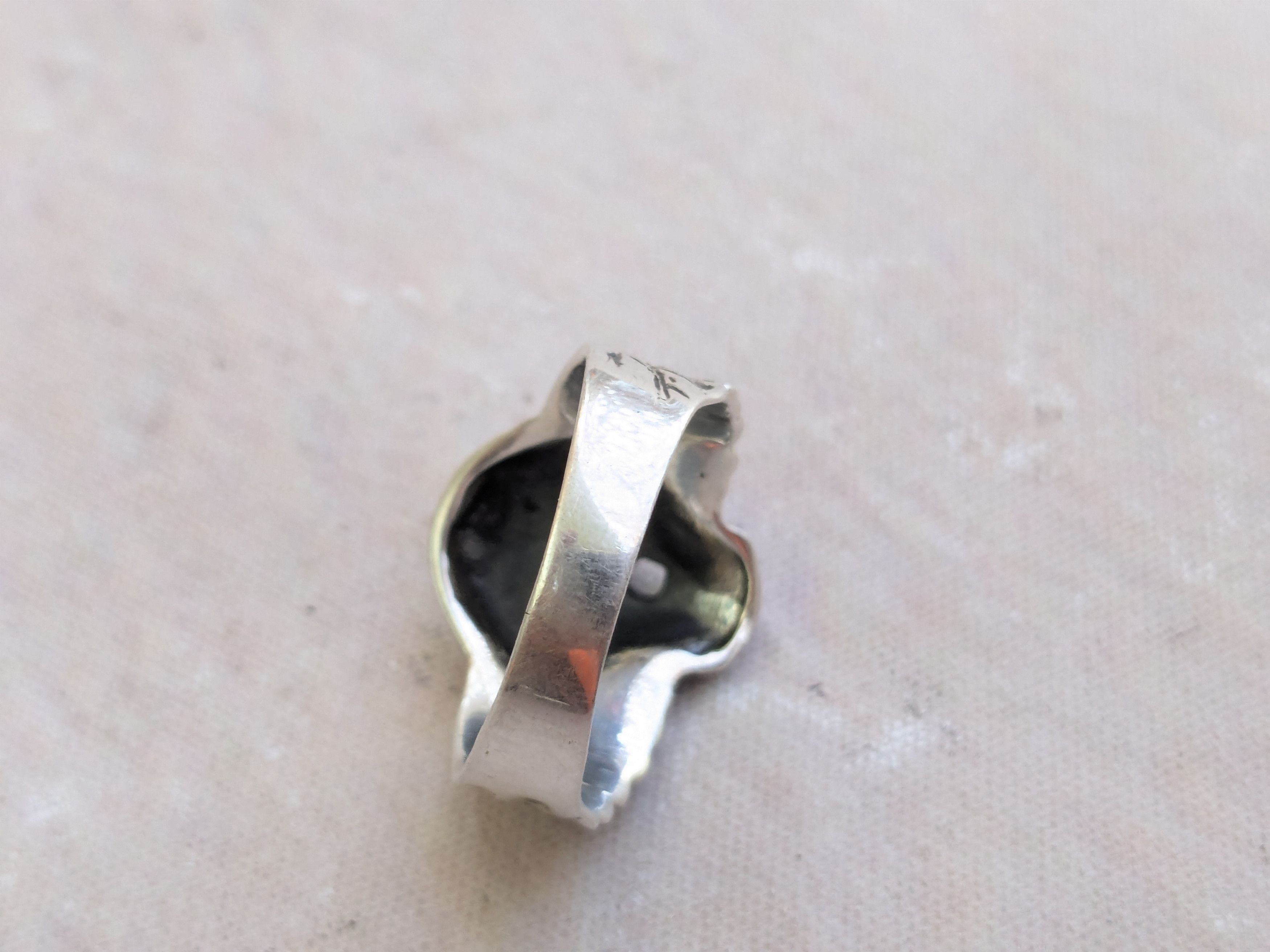 Jewelry × Vintage Vintage Sterling Silver Skull Ring Biker 10.75 Wings Size ONE SIZE - 10 Thumbnail