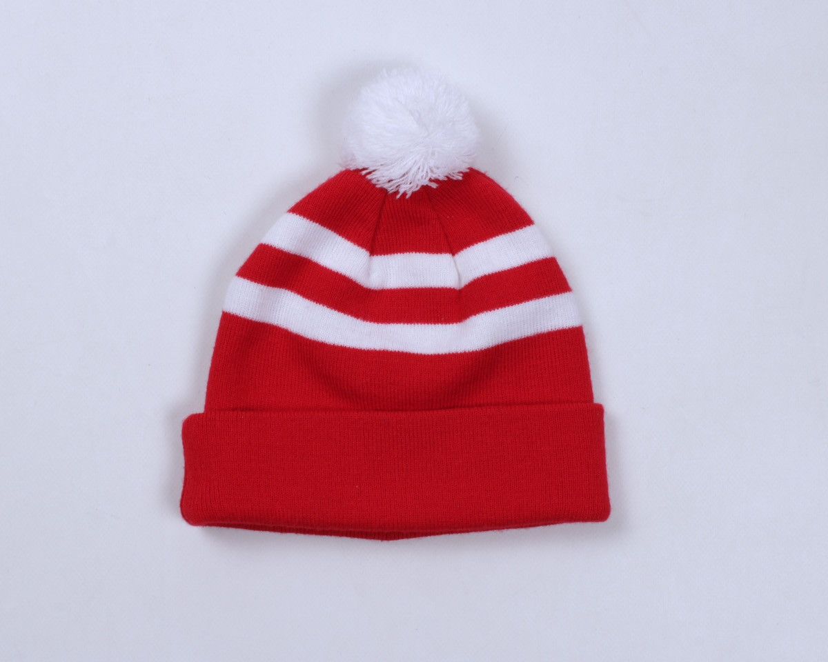 Other Official FC ARSENAL Winter Acrylic Red White Striped Beanie Size ONE SIZE - 3 Thumbnail