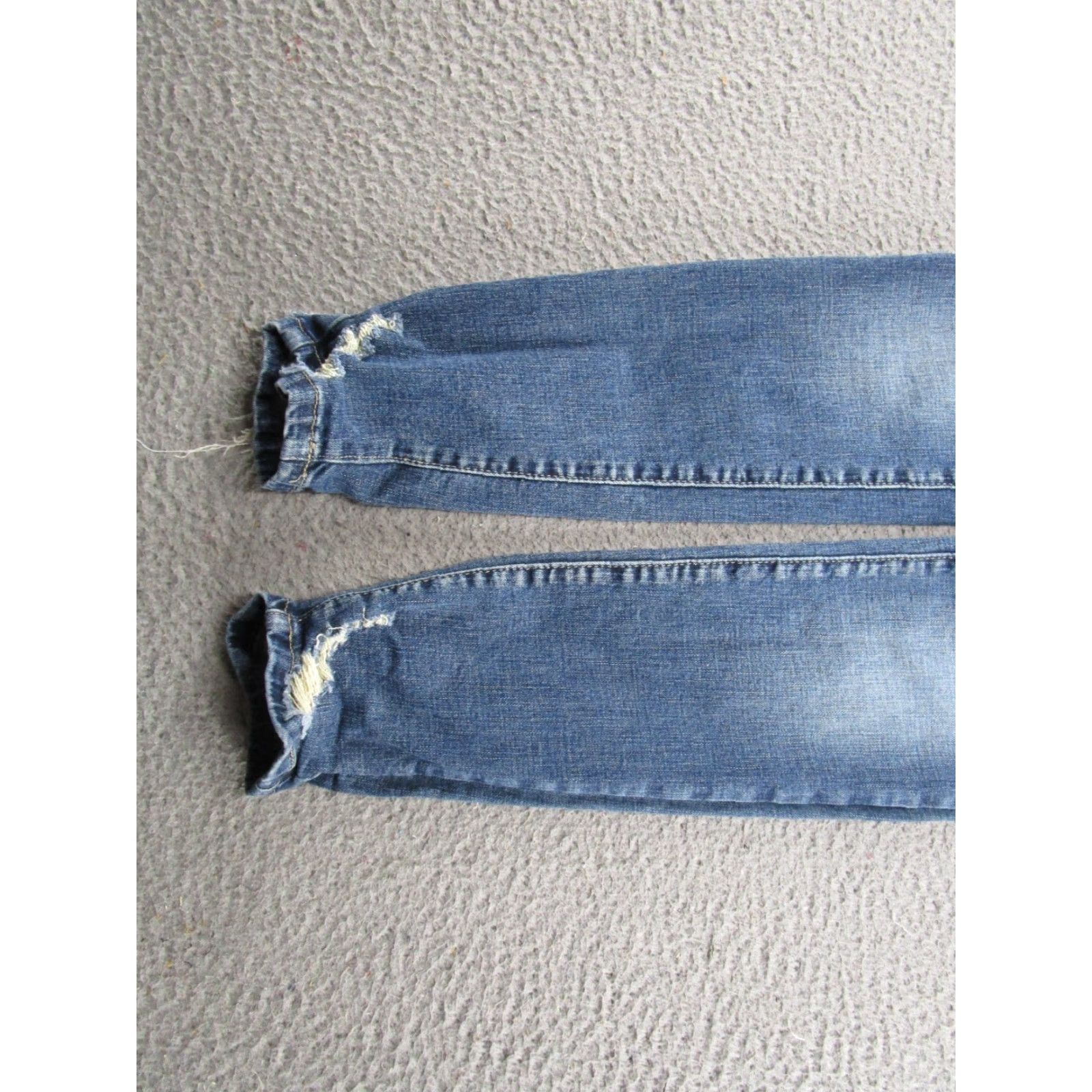 Vintage Kancan Women's Blue Stretch Denim Distressed Skinny Ankle Jeans Size 28 Size 28" / US 6 / IT 42 - 2 Thumbnail