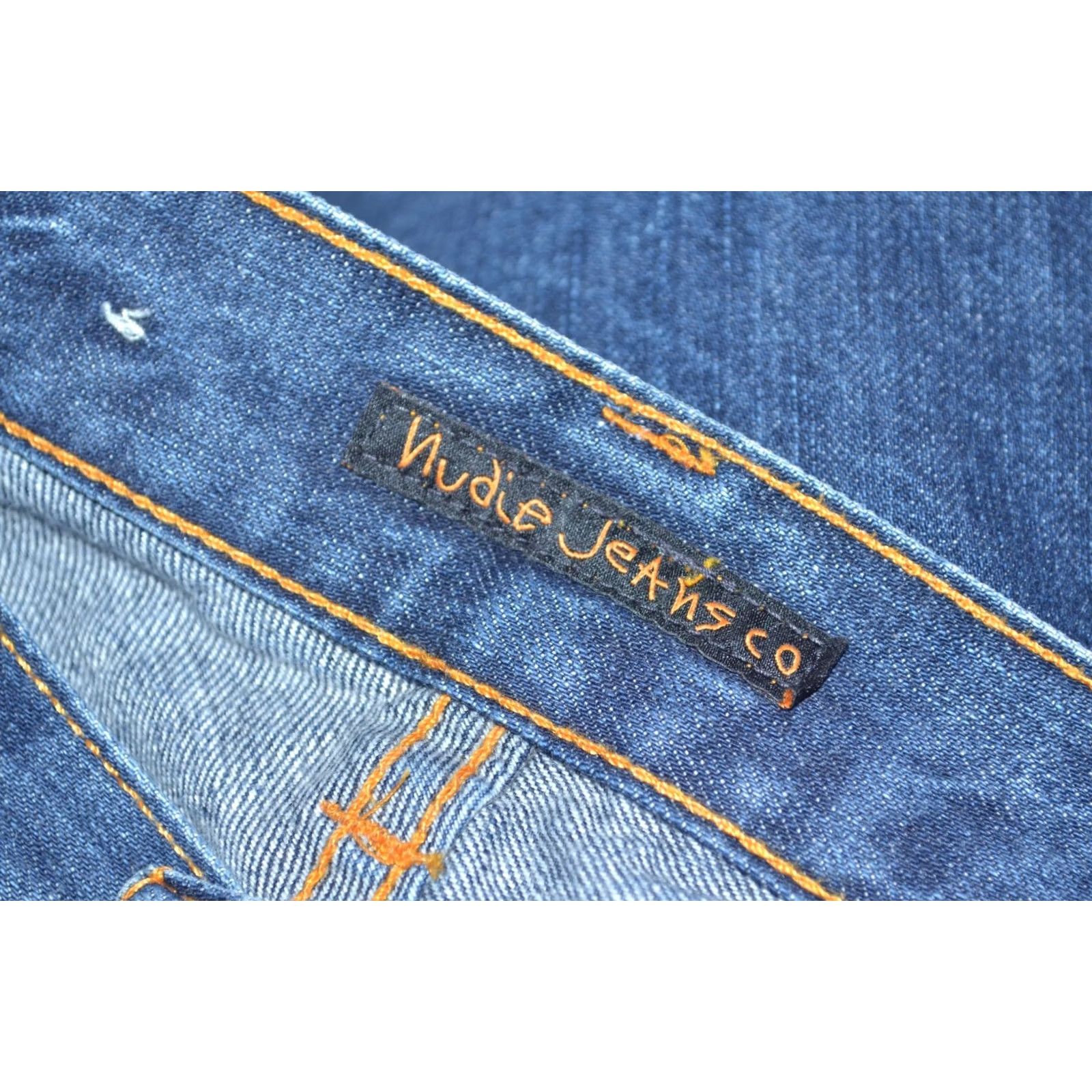 Nudie Jeans Nudie Jeans Grim Tim Dry Dirt Organic Men's Blue Slim Straight Denim W32 L32 Size US 32 / EU 48 - 6 Thumbnail