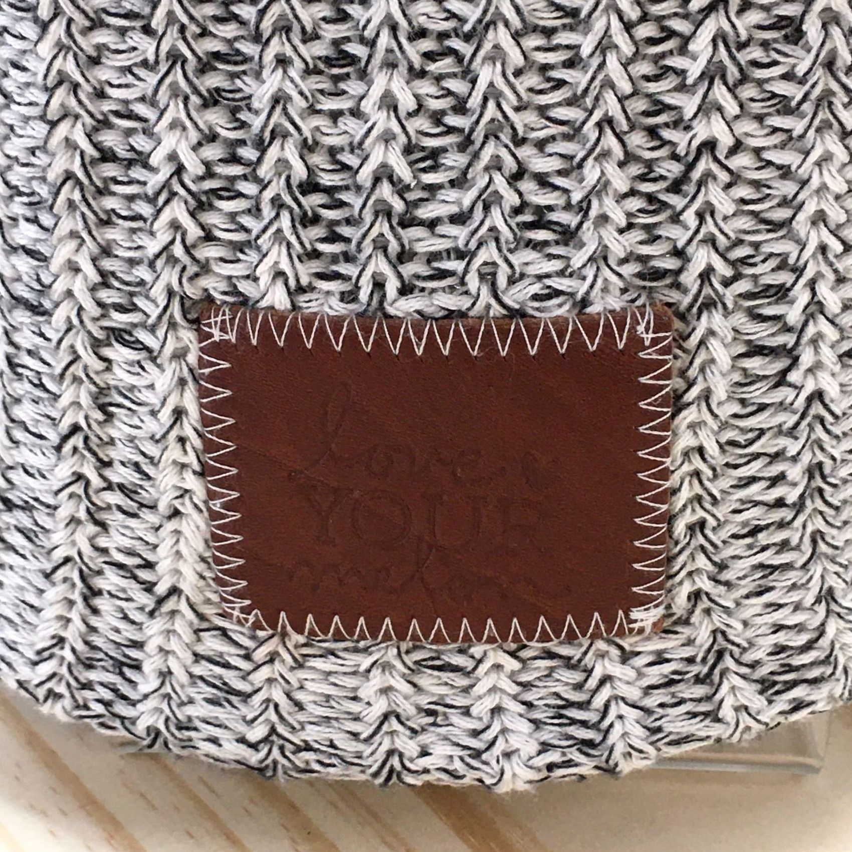Vintage Love Your Melon Beanie Hat Winter Womens White OS Adjustable Knitted Cotton Size ONE SIZE - 3 Thumbnail