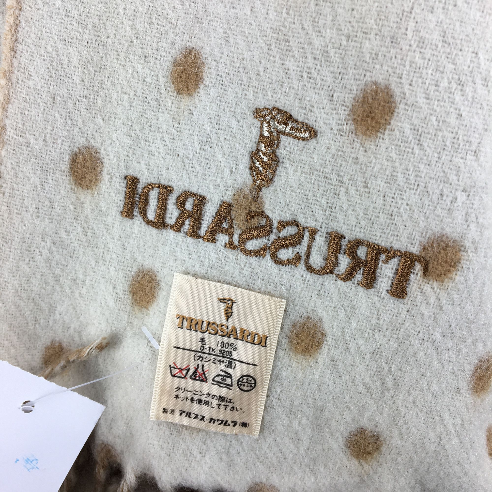Trussardi Vintage Trussardi Scarf Muffler Fringe Wool Scarves Size ONE SIZE - 5 Thumbnail