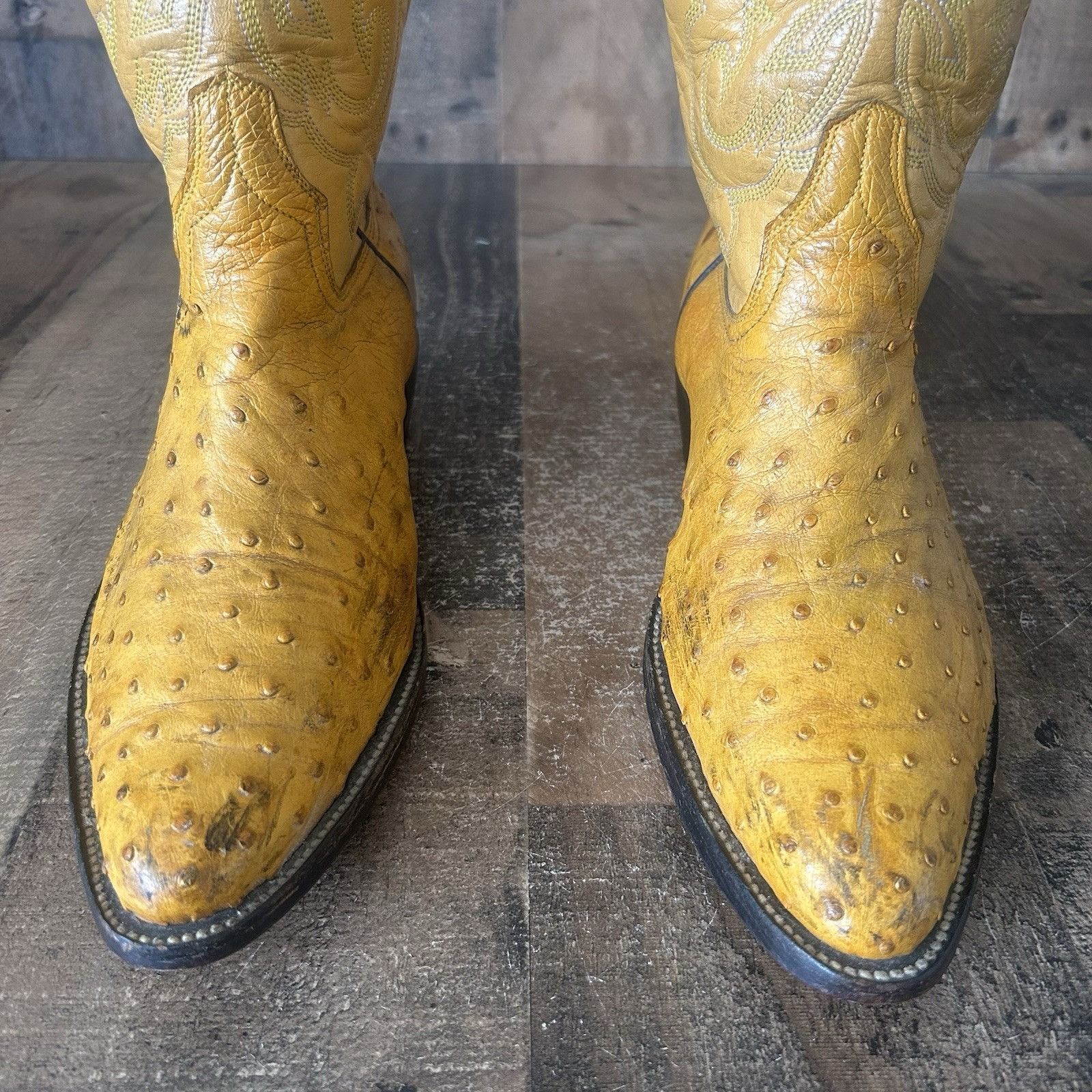 Vintage Custom Vintage Unbranded Ostrich Cowboy Boots Mens 9 Size US 9 / EU 42 - 12 Thumbnail