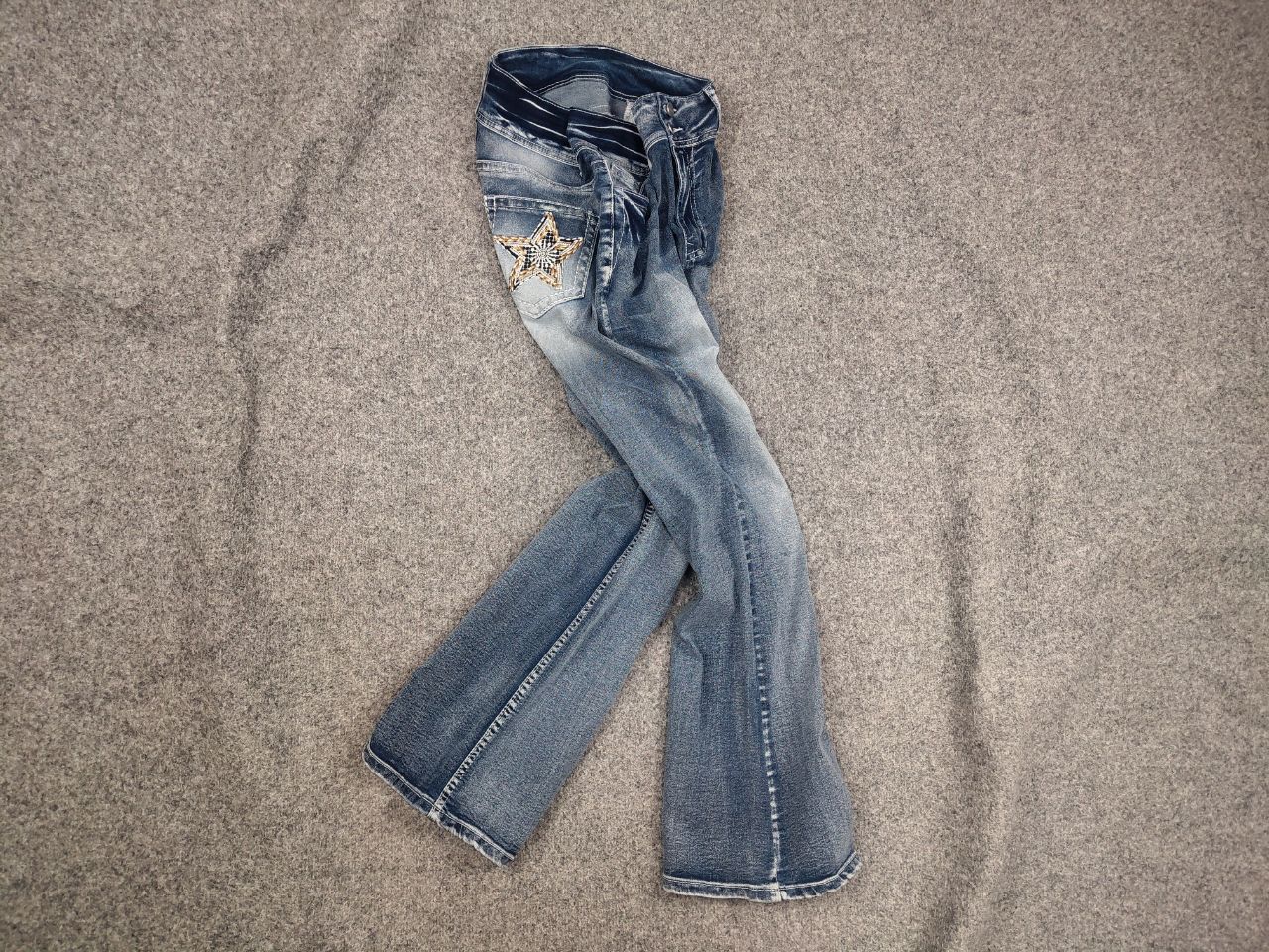 If Six Was Nine Vintage Japan hysteric glamour Style Star Logo Flared Jeans Size 32" / US 10 / IT 46 - 1 Thumbnail