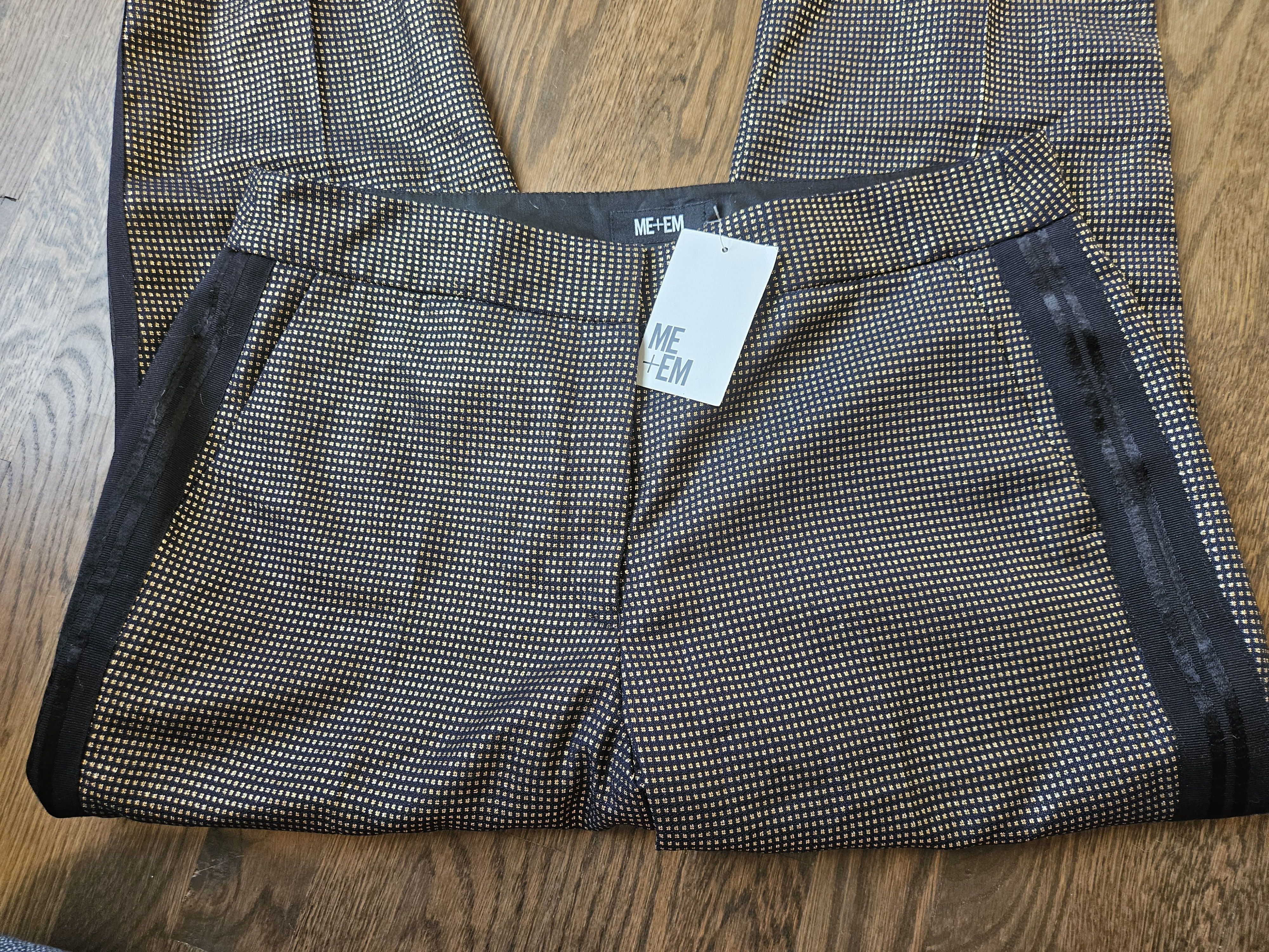 ME+EM ME+EM metallic black/gold tuxedo trouser NWT Size 32" / US 10 / IT 46 - 6 Thumbnail