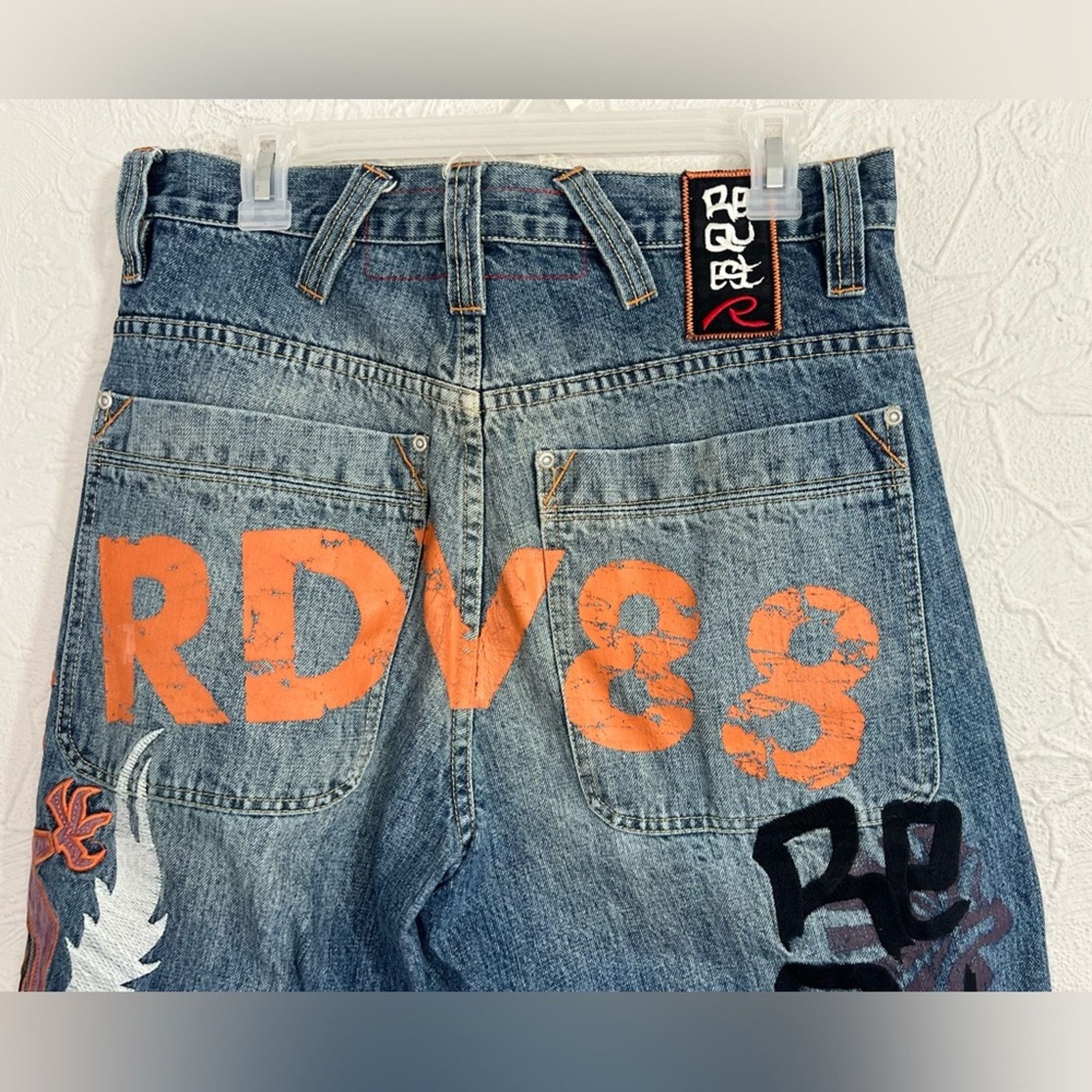 Request Jeans Vintage Request Jeans Men 28x31 Embroidered Y2K Skater RARE Size US 28 / EU 44 - 9 Thumbnail