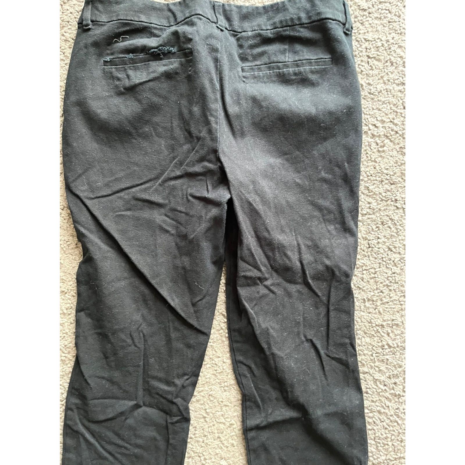 Old Navy VINTAGE Old Navy Cropped Pants Women Size 10 Black Mid Rise Slim Pockets Ankle Size 32" / US 10 / IT 46 - 4 Thumbnail