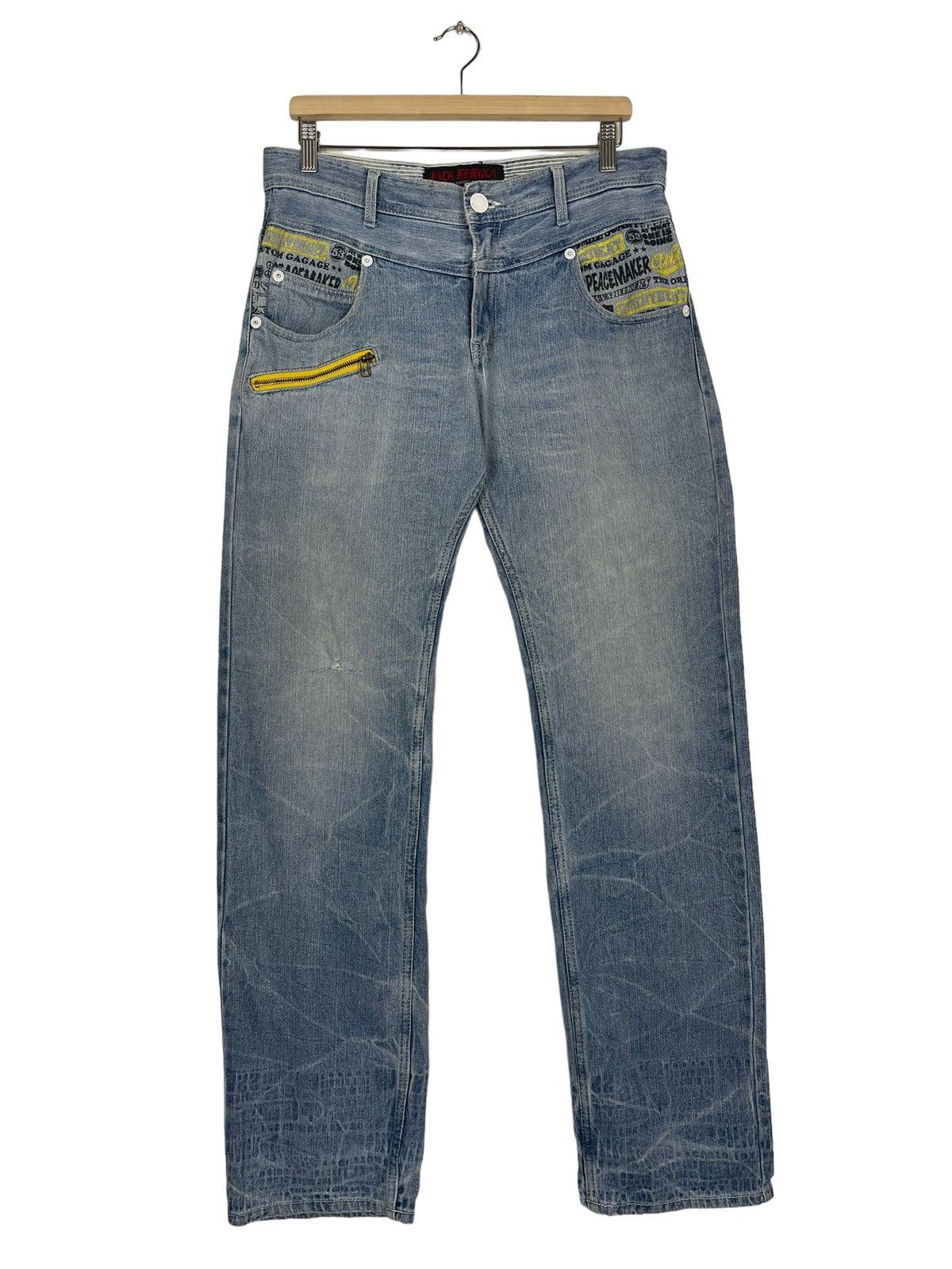 image of Jack Serika Printed Denim Inspired Hysteric Glamour in Blue, Men's (Size 34)