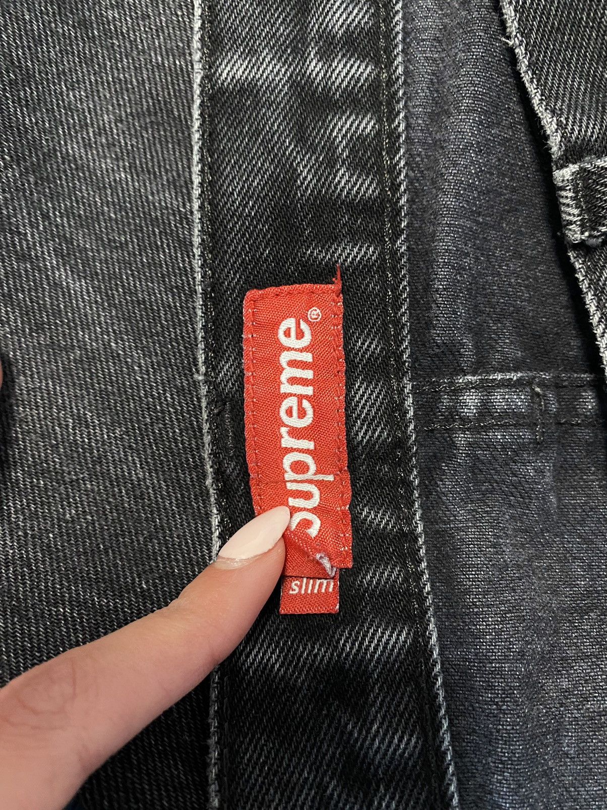 Supreme Supreme Dark Grey Cotton Slim Jeans Size:30 Size US 30 / EU 46 - 9 Thumbnail