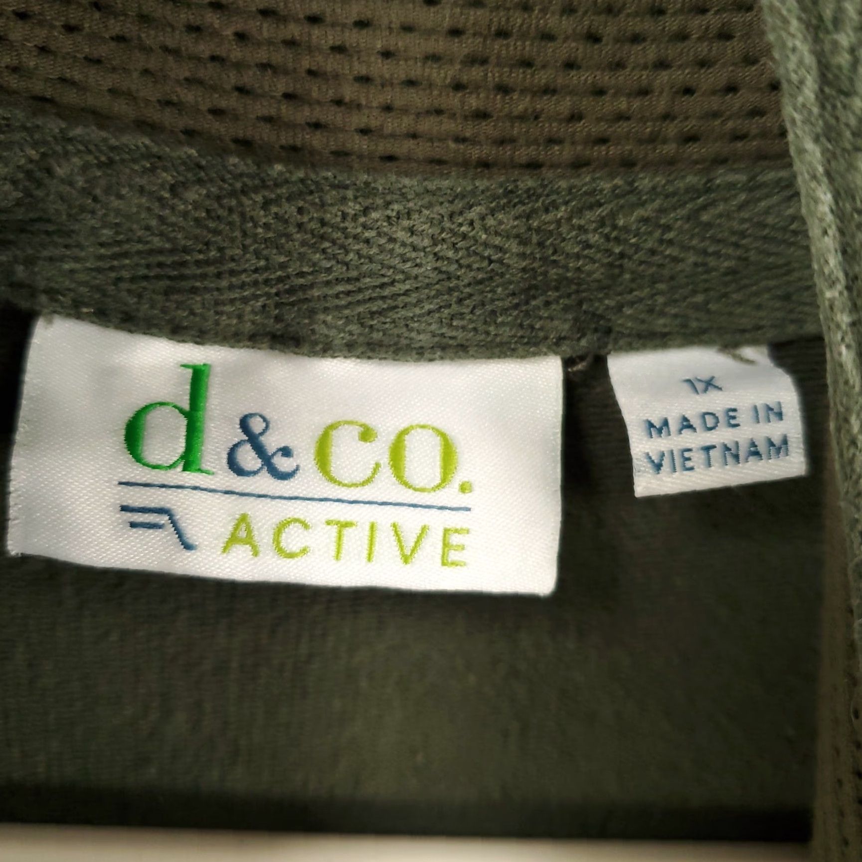 Vintage D&Co Jacket 1X Green Full Zip Knit - Plus Size Casual Jacket with Pockets - Fall Winter Spring Womens Size XL / US 12-14 / IT 48-50 - 5 Thumbnail