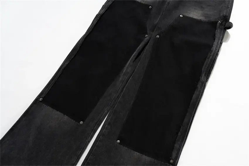 Designer × Japanese Brand Washed black distressed studded baggy jeans Size US 34 / EU 50 - 7 Thumbnail