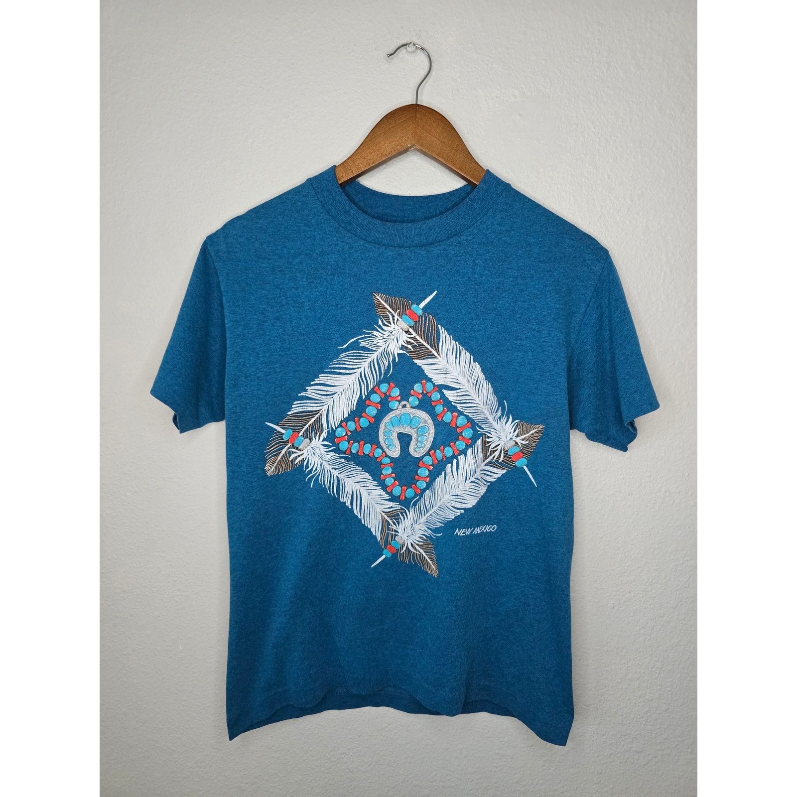 Vintage Vintage New Mexico Native American Dream Catcher Blue M Tee Size US M / EU 48-50 / 2 - 1 Thumbnail