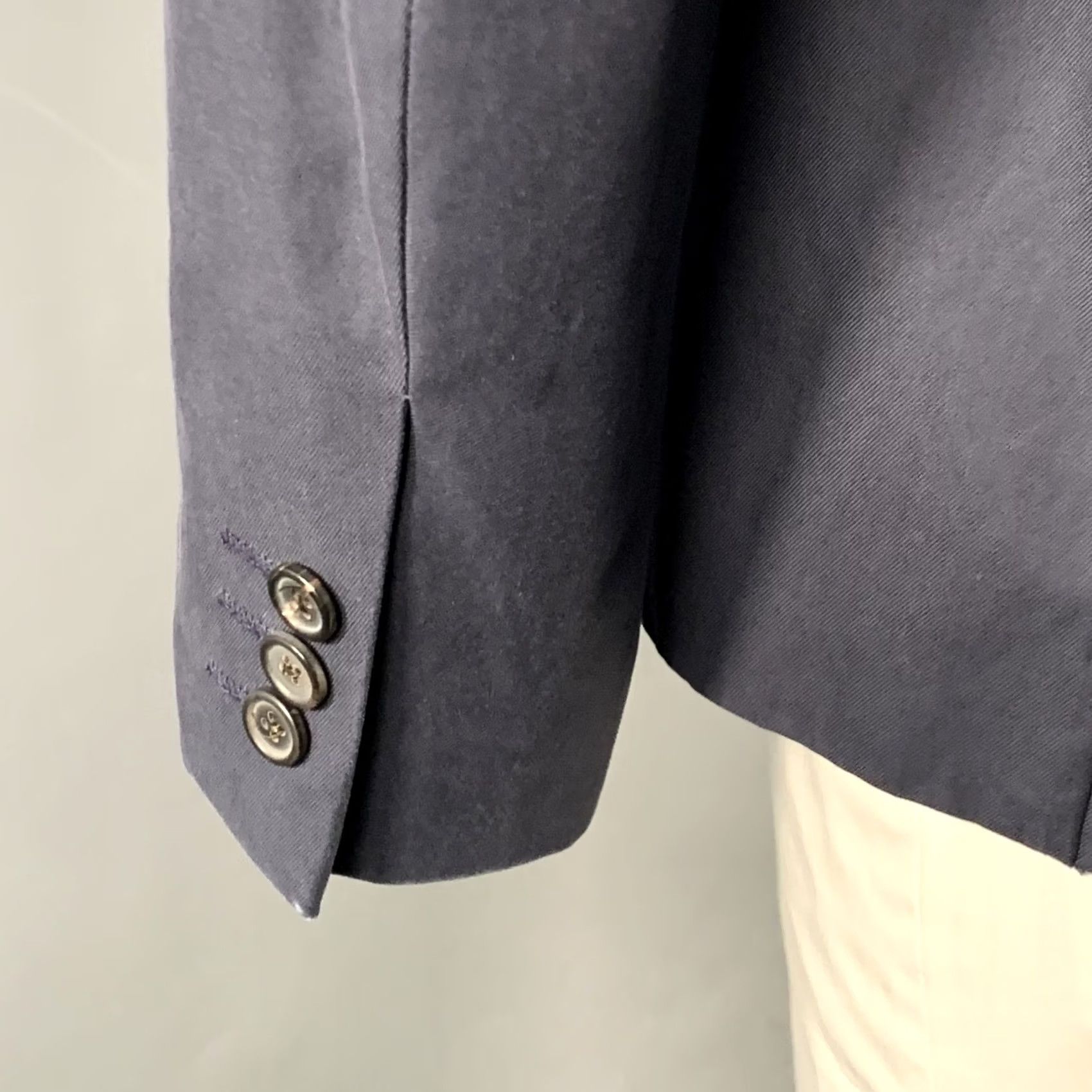 Raf Simons RAF SIMONS Size 42 Regular Navy Cotton Notch Lapel Sport Coat Size US XS / EU 42 / 0 - 4 Thumbnail