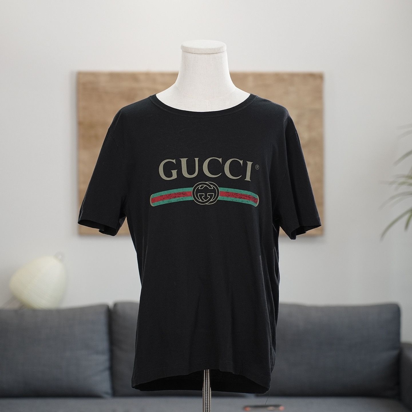 Gucci Gucci Logo Web Print T-Shirt Size L Size US L / EU 52-54 / 3 - 1 Thumbnail