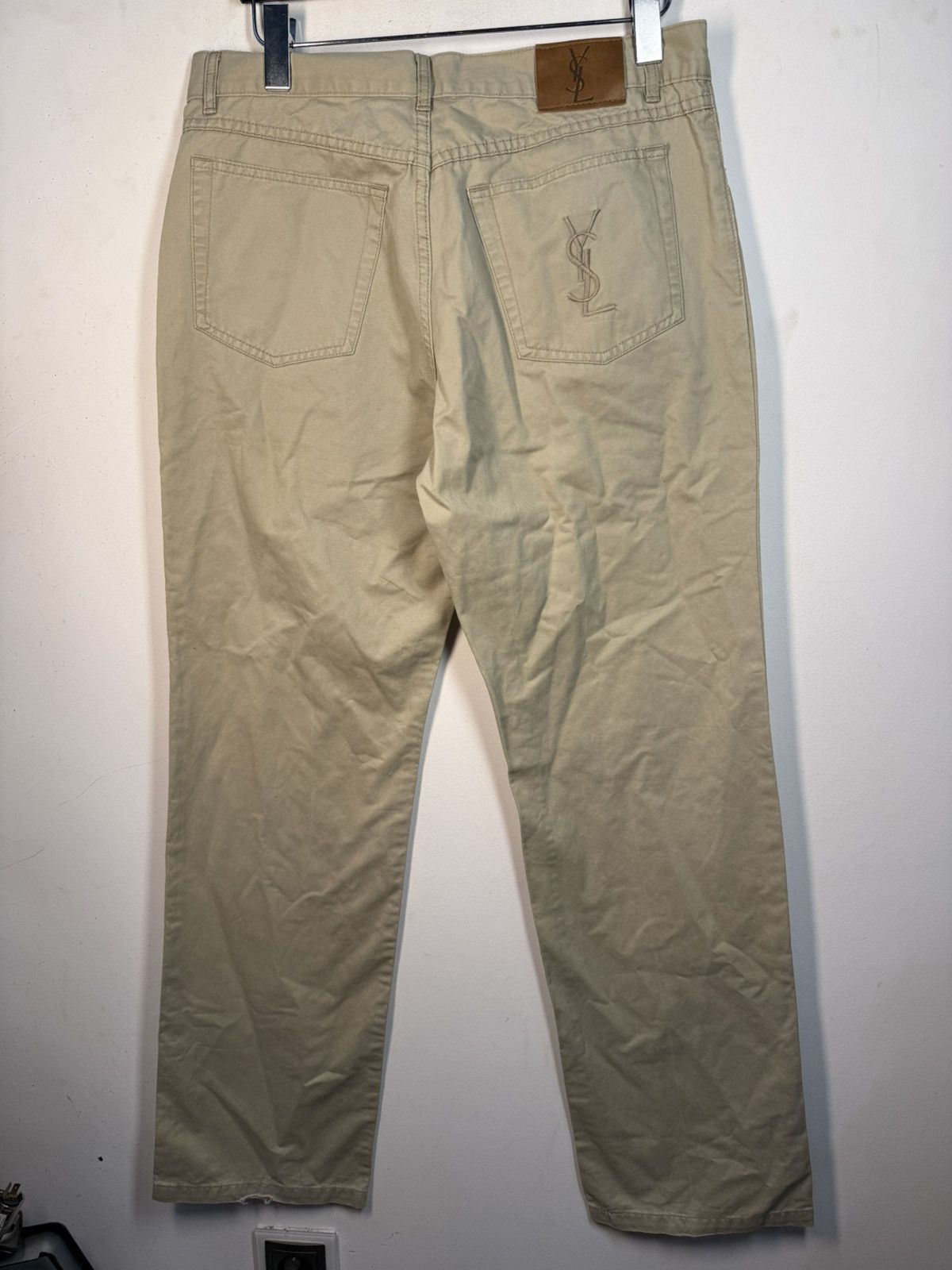 Yves Saint Laurent 34x34 YSL Jeans Beige Denim Pants Casual Old Money Size US 34 / EU 50 - 2 Thumbnail