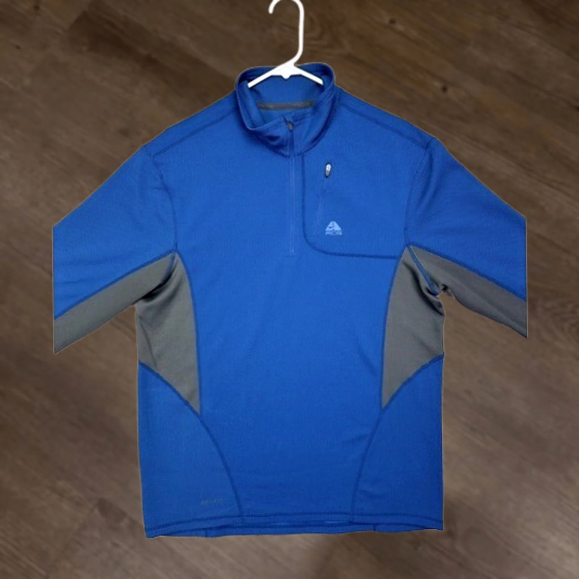 Nike VINTAGE Nike ACG Pullover Shirt Mens Large Dri-Fit Blue Quarter Zip Activewear Size US L / EU 52-54 / 3 - 1 Thumbnail