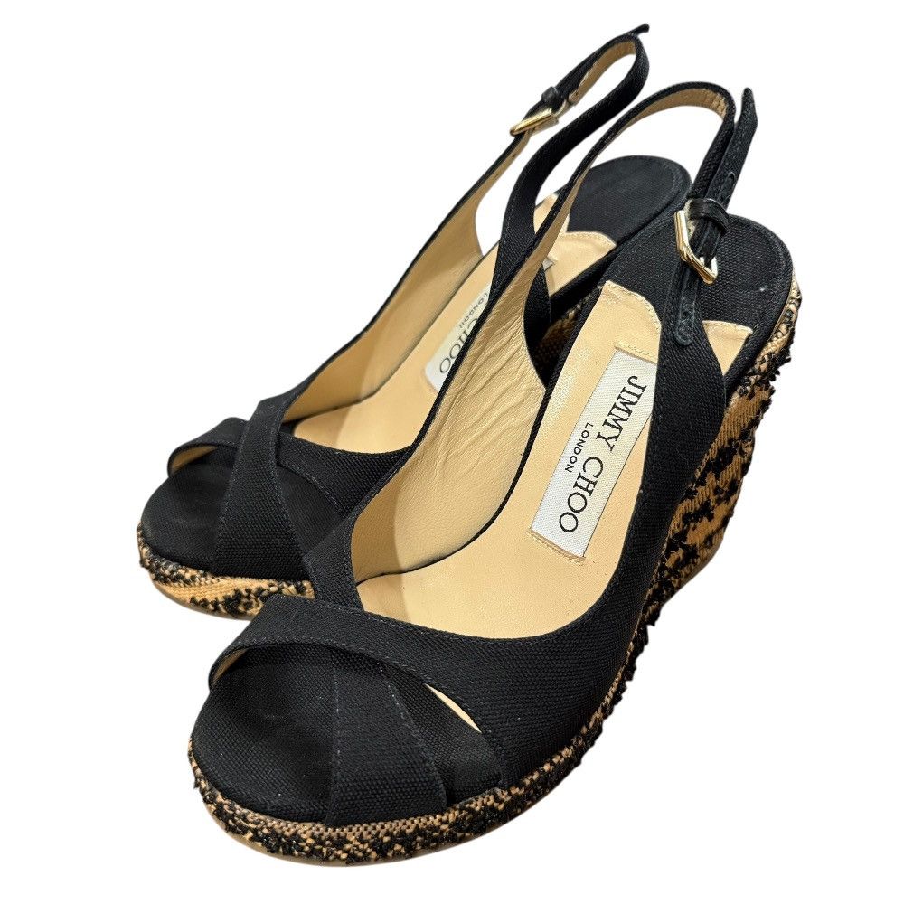 Jimmy Choo Jimmy Choo Jimmy Choo Wedge Sandals Leather Shoes DUTY FREE for USA Size ONE SIZE - 1 Thumbnail