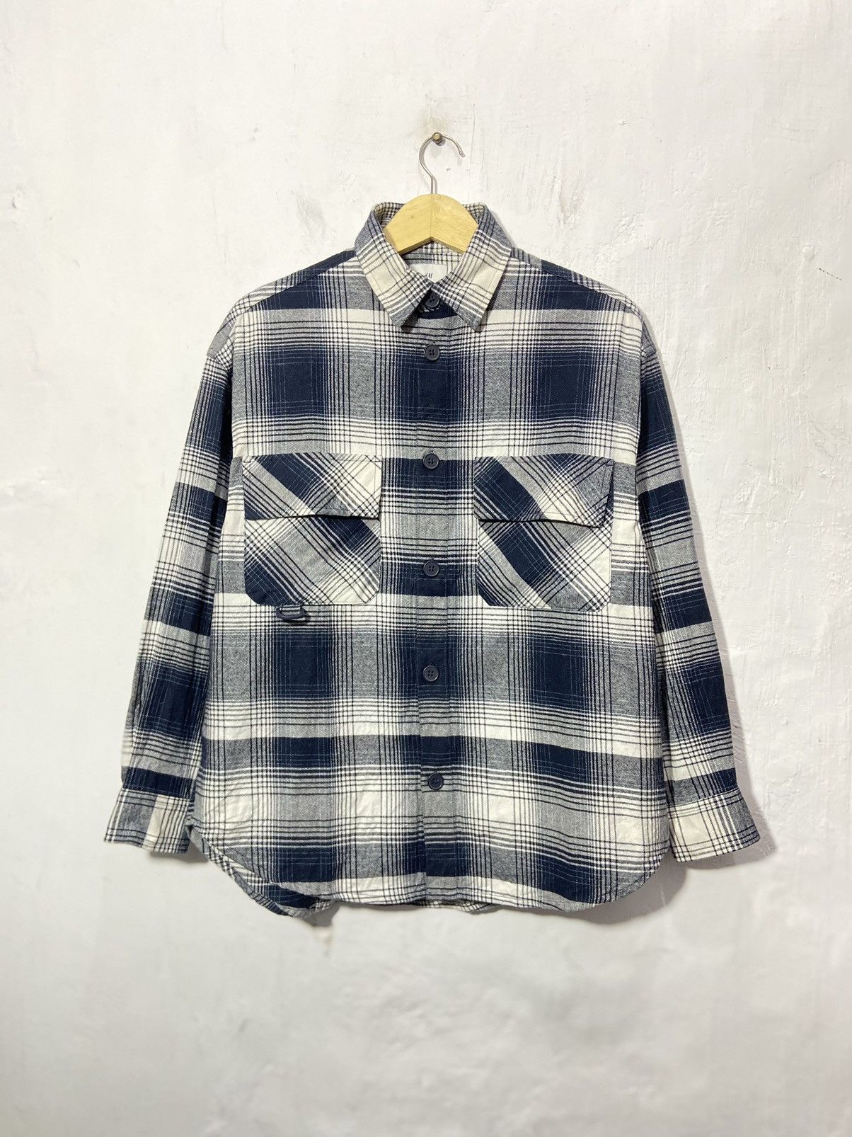 Flannel × Japanese Brand H&M Flannel Outer Shirt Y2K Style Size US L / EU 52-54 / 3 - 1 Thumbnail