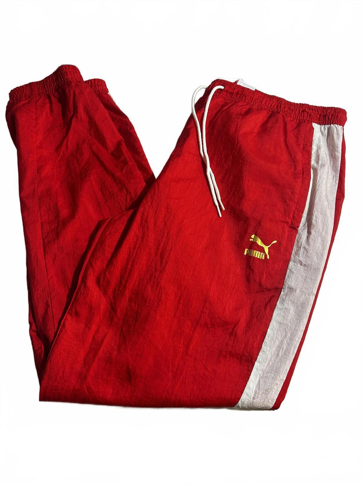 Puma Puma Red Track Pants with White Accents Size US 36 / EU 52 - 2 Thumbnail