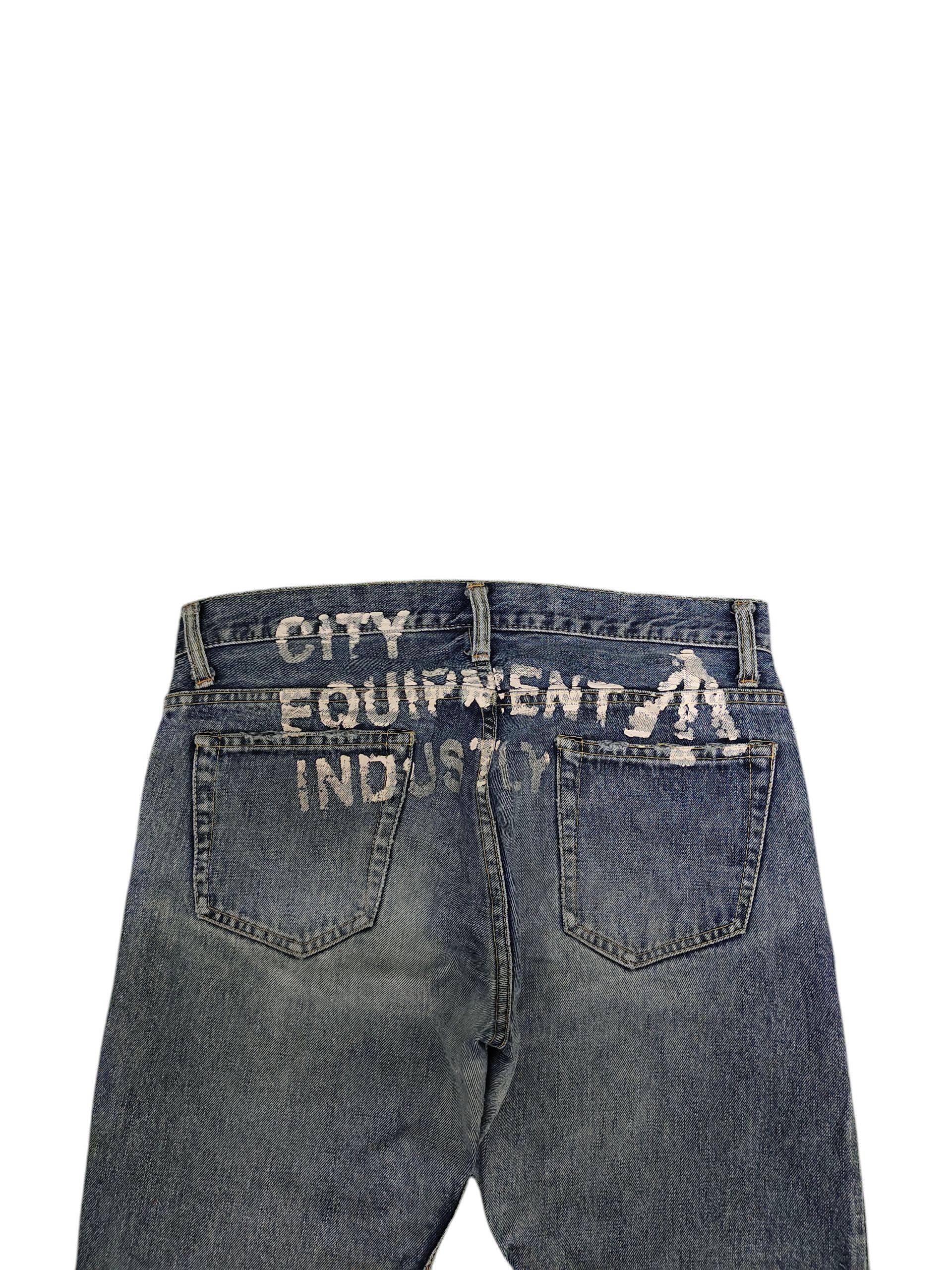 Hysteric Glamour Flare Jeans CEI Selvedge Clawmark Distress Faded Bootcut Y2k Size US 33 - 3 Thumbnail