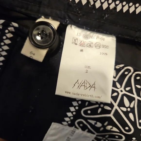 NADA Gray Patchwork Cargo Shorts with Embroidered Pockets Size US 30 / EU 46 - 6 Thumbnail