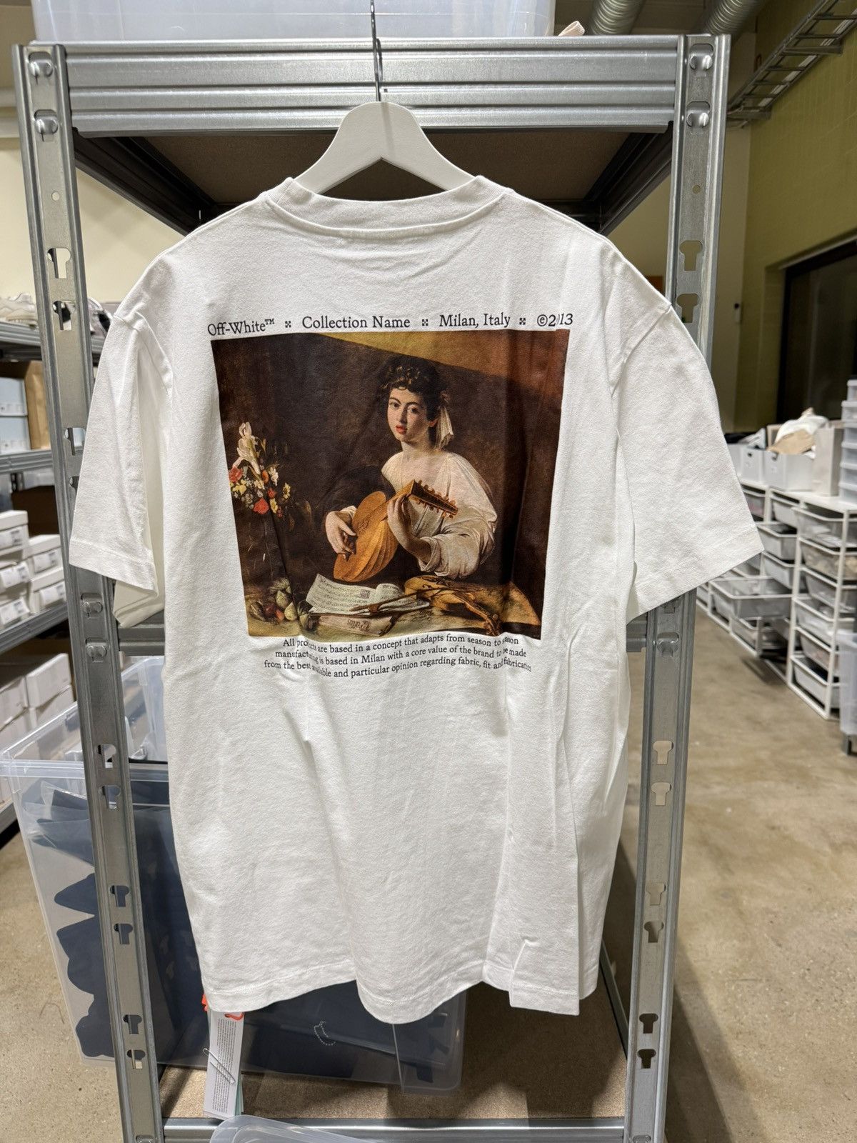 Off-White Off-White Caravaggio Lute T-Shirt NEW 500$ Size US L / EU 52-54 / 3 - 1 Thumbnail