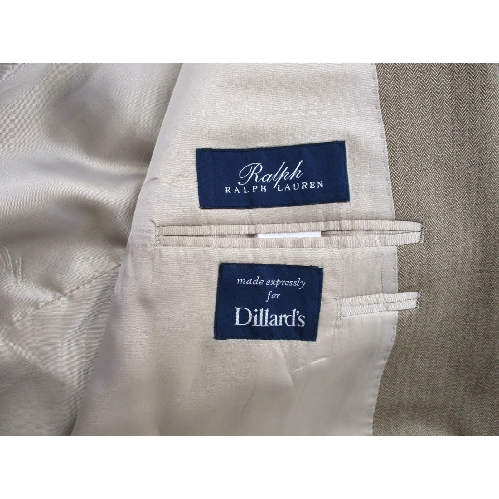 Ralph Lauren Ralph Lauren Blazer Mens 50 Long Brown Wool Silk Herringbone Sport Coat Dillard's Size 50R - 3 Thumbnail