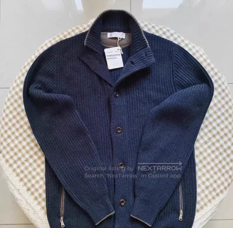 Brunello Cucinelli Brunello Cucinelli Cashmere sweater, Navy blue, 100% cashm Size US M / EU 48-50 / 2 - 1 Thumbnail