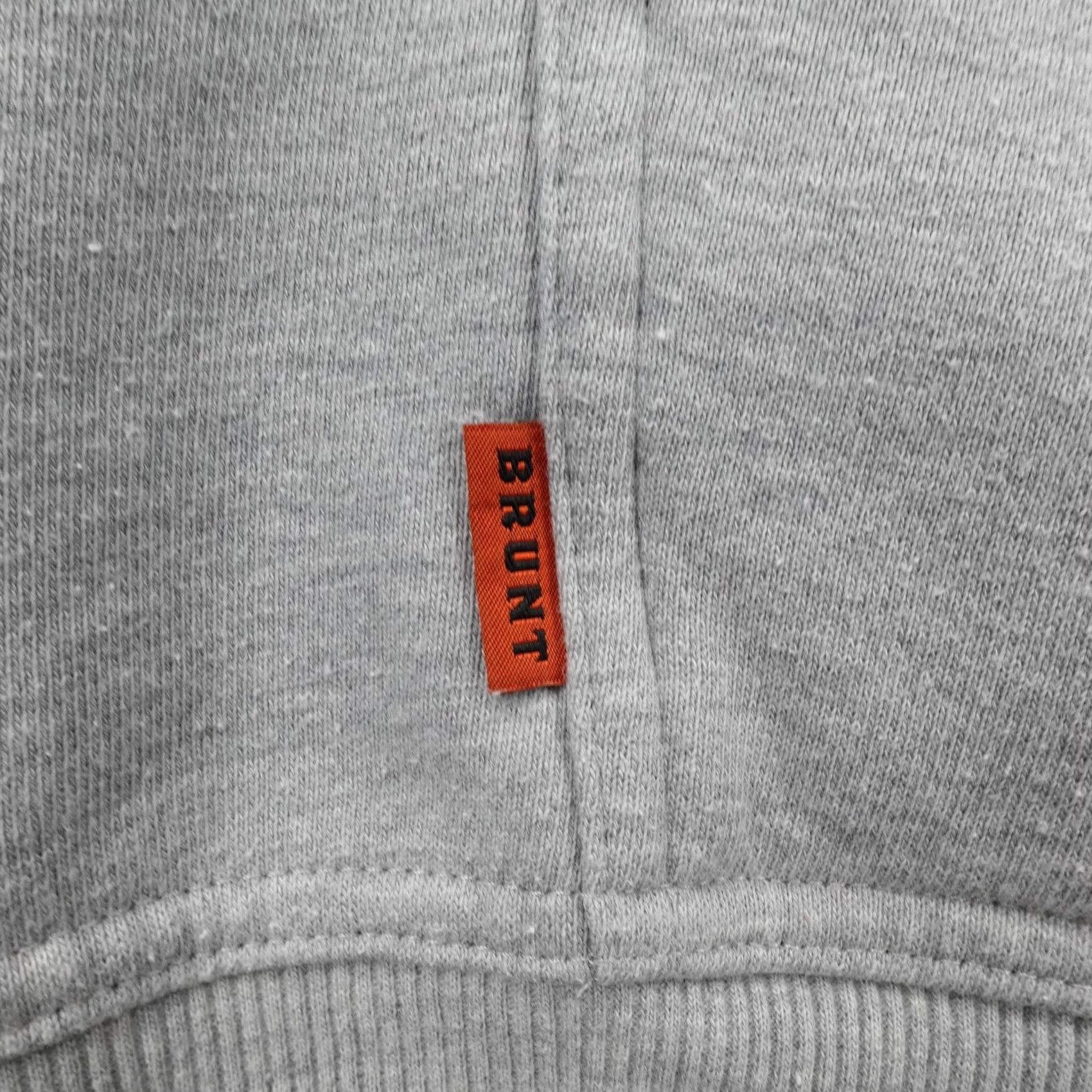 Vintage Brunt Hoodie Men Large Grey Heavyweight Fleece Size US L / EU 52-54 / 3 - 3 Thumbnail