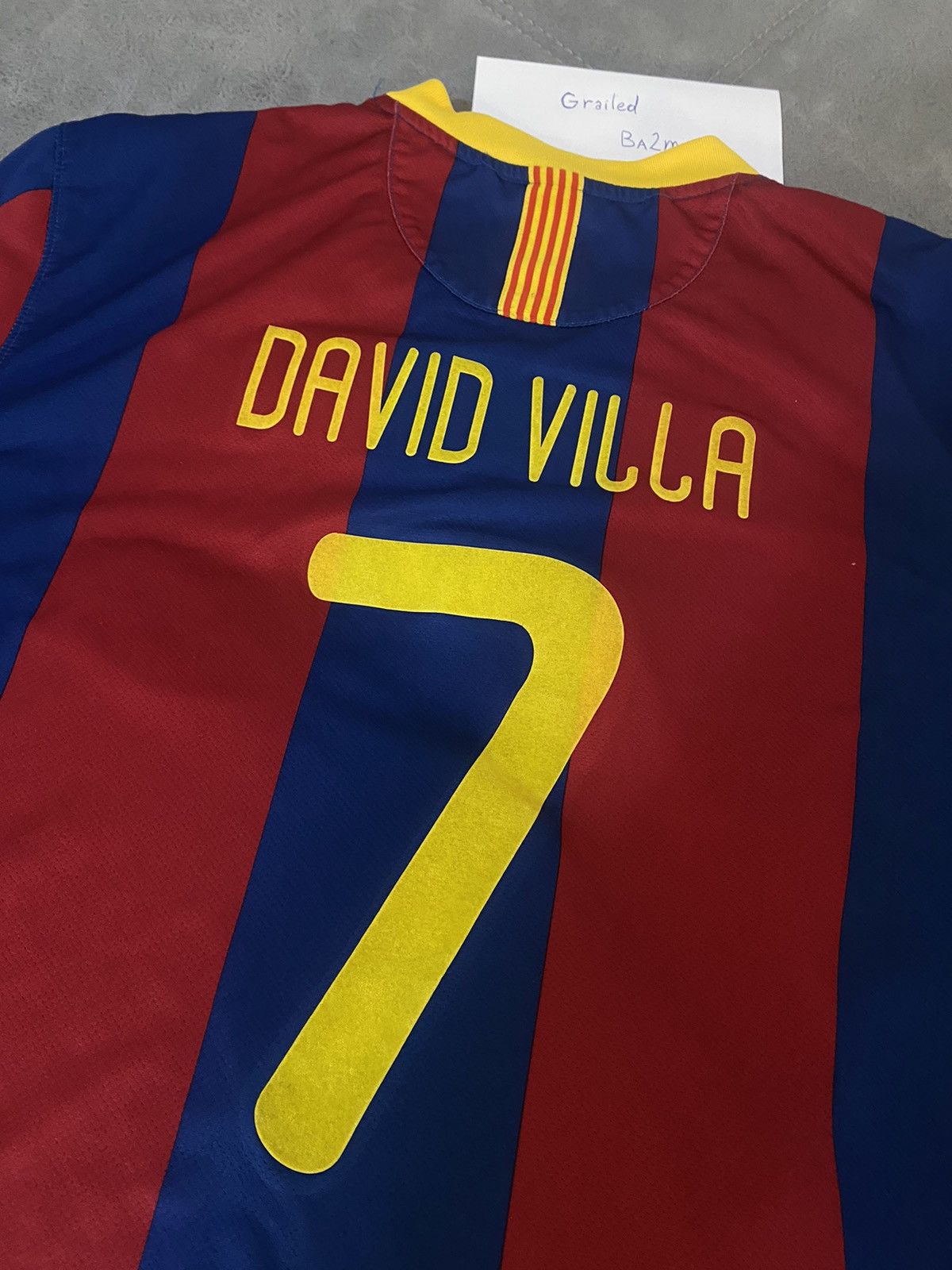 Nike Nike Barcelona 2010/11 David Villa #7 Home Jersey Size US L / EU 52-54 / 3 - 11 Thumbnail