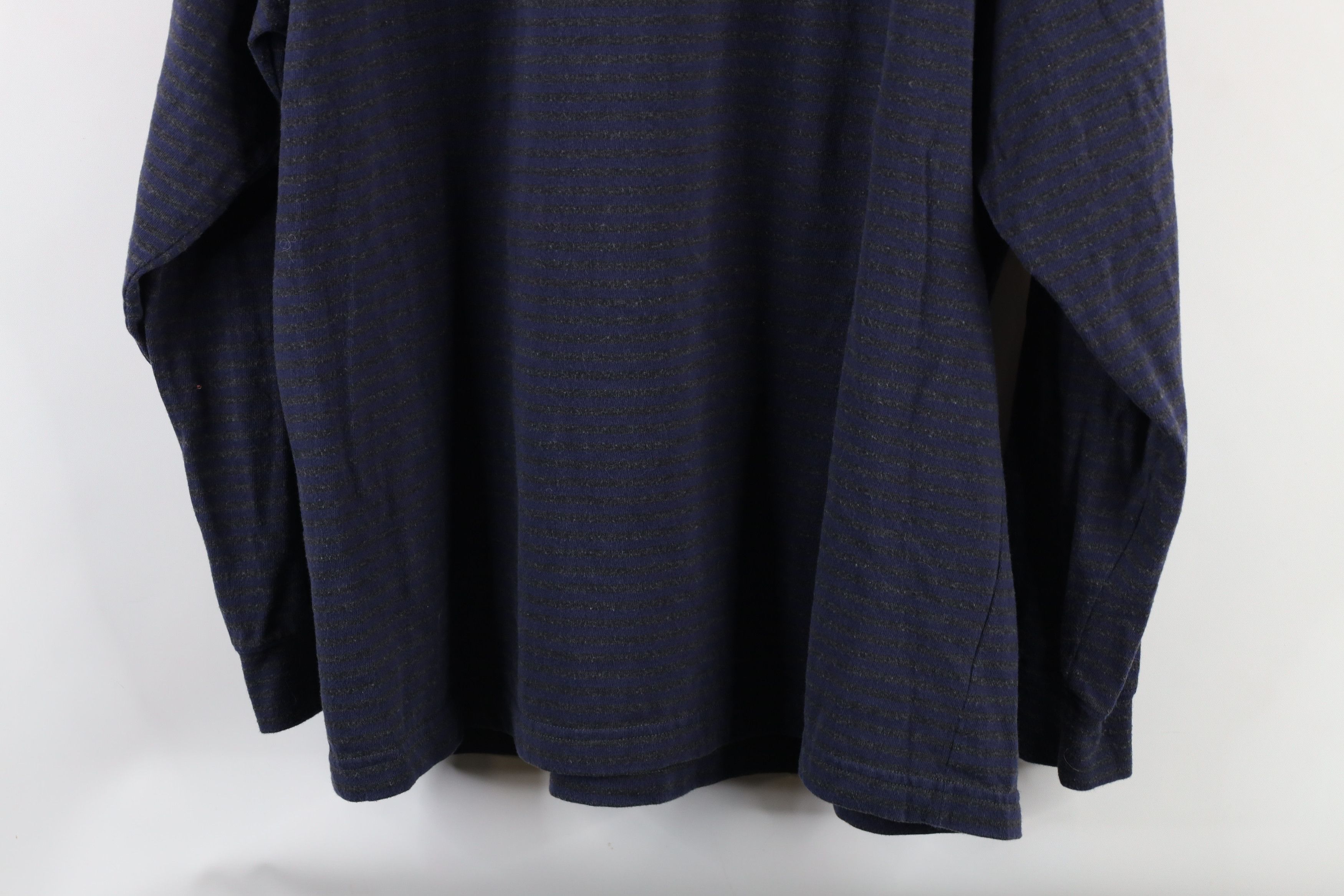 L.L. Bean × Vintage Vintage 90s LL Bean Striped Long Sleeve Turtleneck T-Shirt Size US L / EU 52-54 / 3 - 7 Thumbnail
