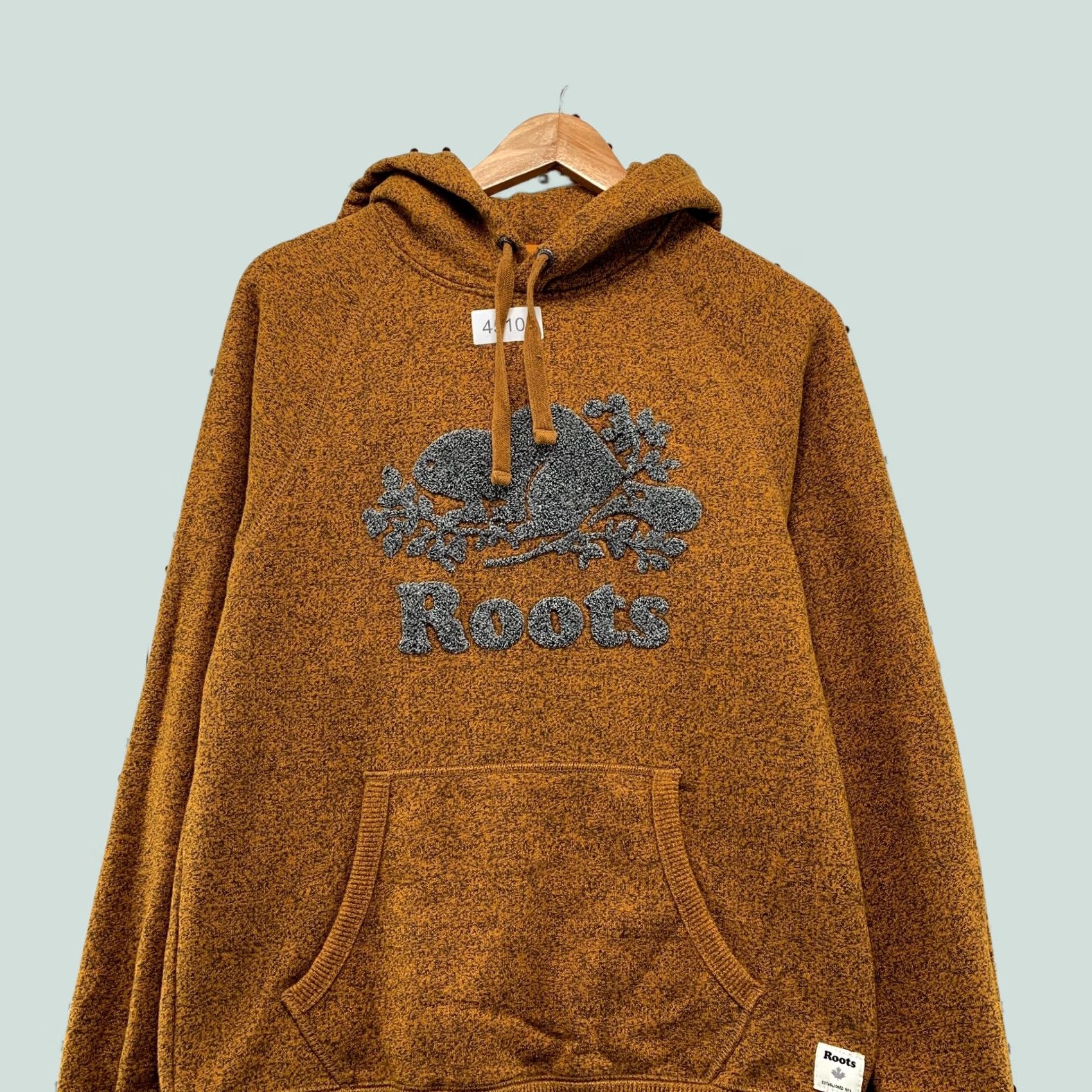 Roots Roots Hoodie Mens XS Brown Hazelnut Velvet Graphic Outdoor Kanga Sweatshirt Pullover Winter 10s Mens Size US XS / EU 42 / 0 - 1 Thumbnail