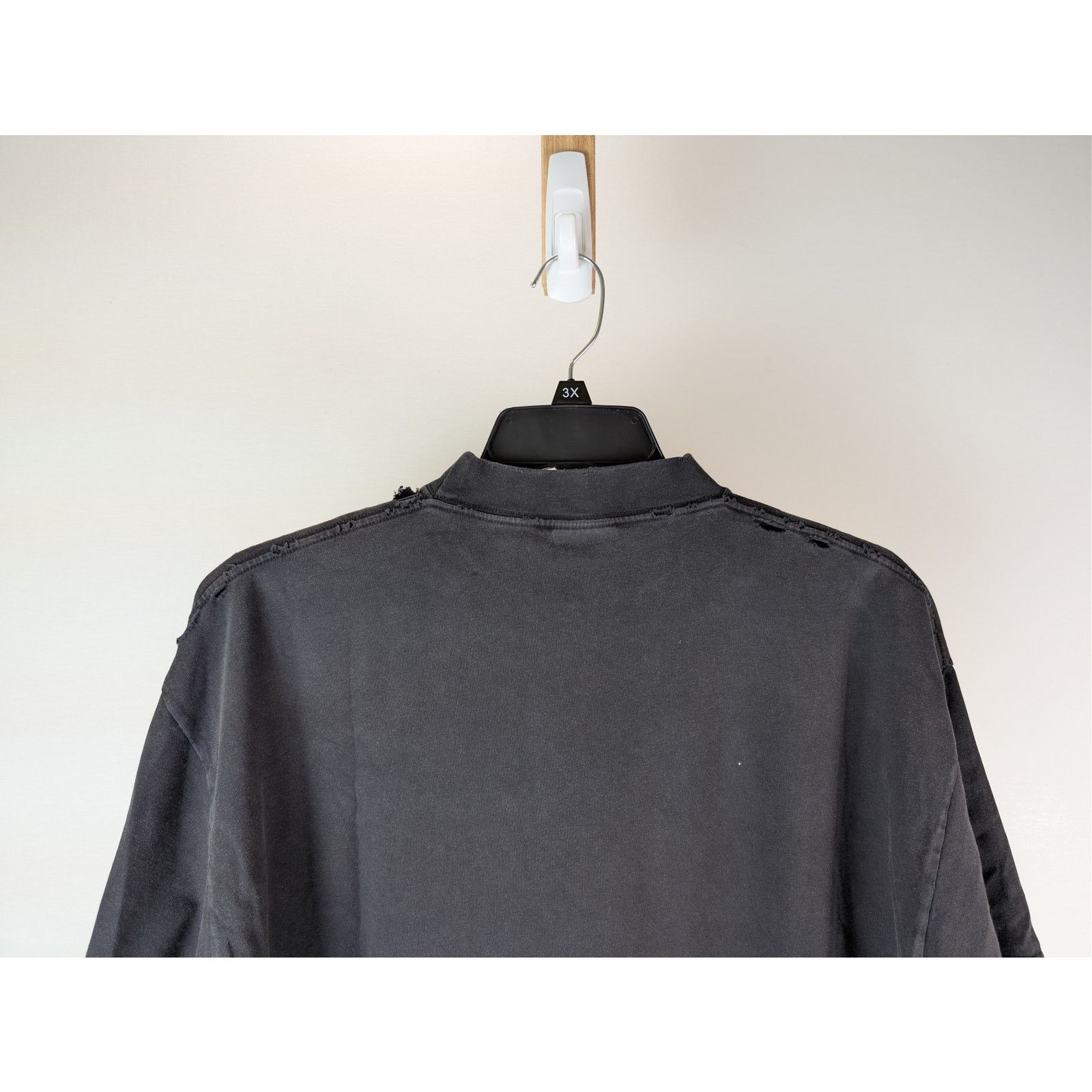 Balenciaga o1rshd1 3B Liquified Vintage Jersey Oversized T-Shirt Black Size US L / EU 52-54 / 3 - 9 Thumbnail