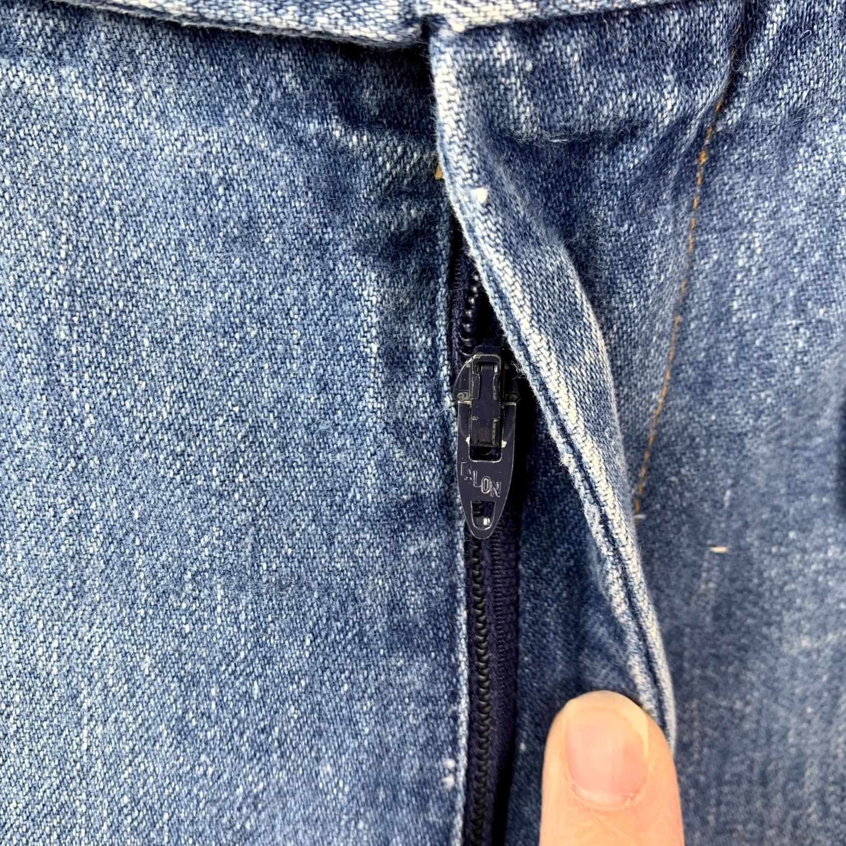 Vintage VINTAGE H.I.S Jeans Women Wide-Leg Denim Zipper Pockets 25in waist Distressed 70s Retro Blue Women Mens Girls Size 26" / US 2 / IT 38 - 5 Thumbnail