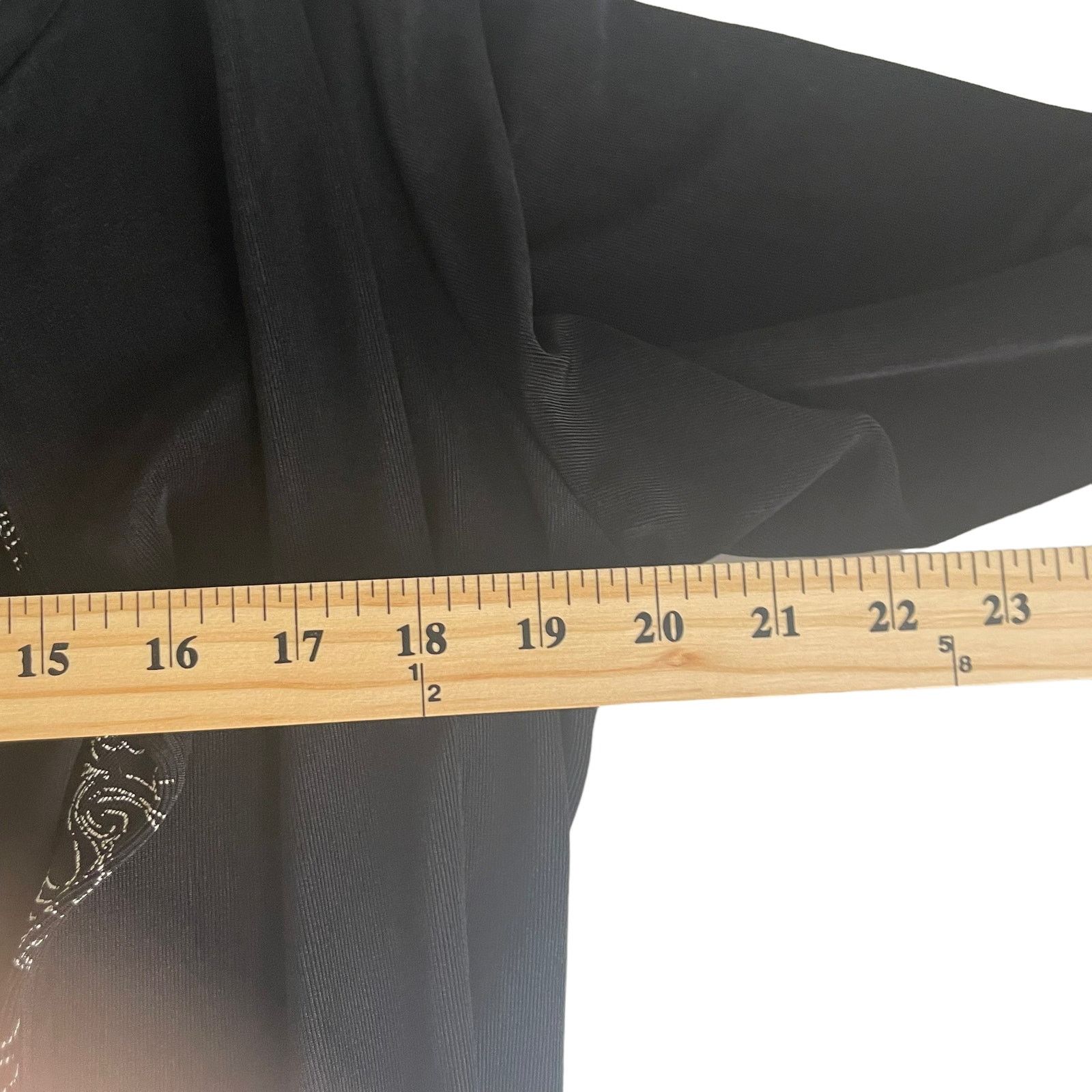 Chicos Chico's Size Medium Black Open Front Black Acetate Cardigan Size M / US 6-8 / IT 42-44 - 6 Thumbnail