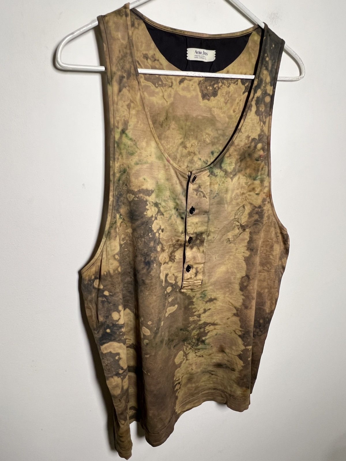 Acne Studios acne y2k tie dye piss tank top vintage single stitch Size US L / EU 52-54 / 3 - 3 Thumbnail