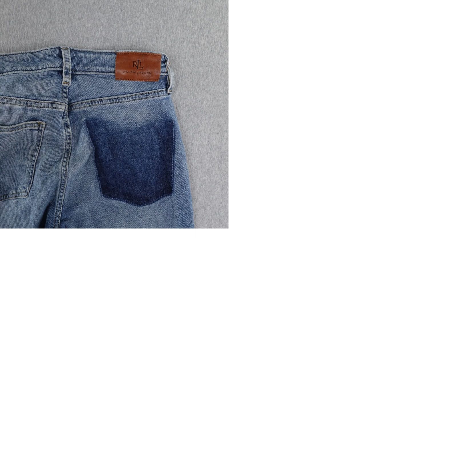 Ralph Lauren Lauren Ralph Lauren Jeans Womens 6 Denim 5-Pocket Straight Jeans Blue Cap Patch Frayed Hem Size 28" / US 6 / IT 42 - 10 Thumbnail