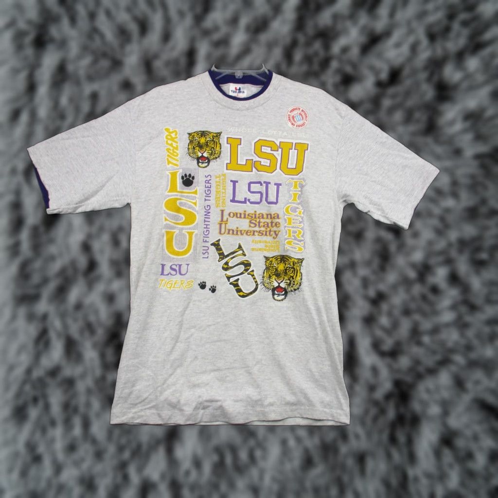 TEE JAYS VINTAGE LSU Shirt Mens Large Gray Louisiana State University Tigers Tee 90s USA Size US L / EU 52-54 / 3 - 1 Thumbnail