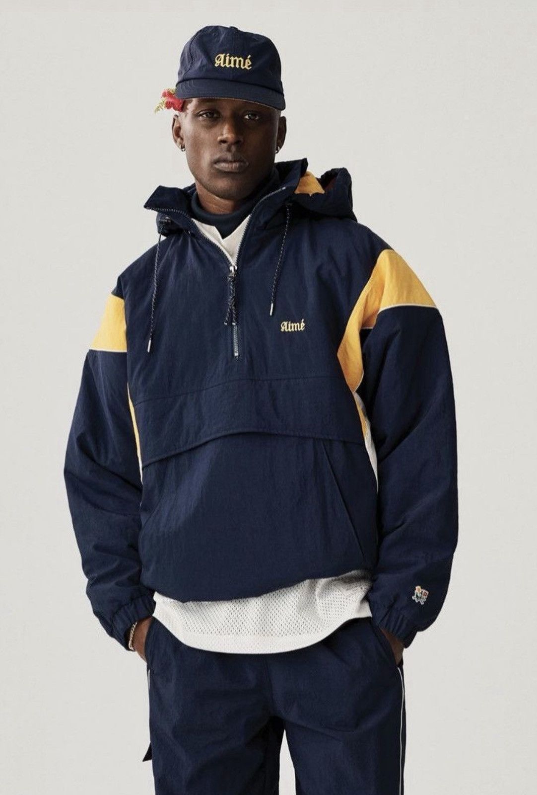 Aime Leon Dore Aime Leon Dore ALD Collegiate Popover Jacket Size XL Navy Size US XL / EU 56 / 4 - 2 Thumbnail